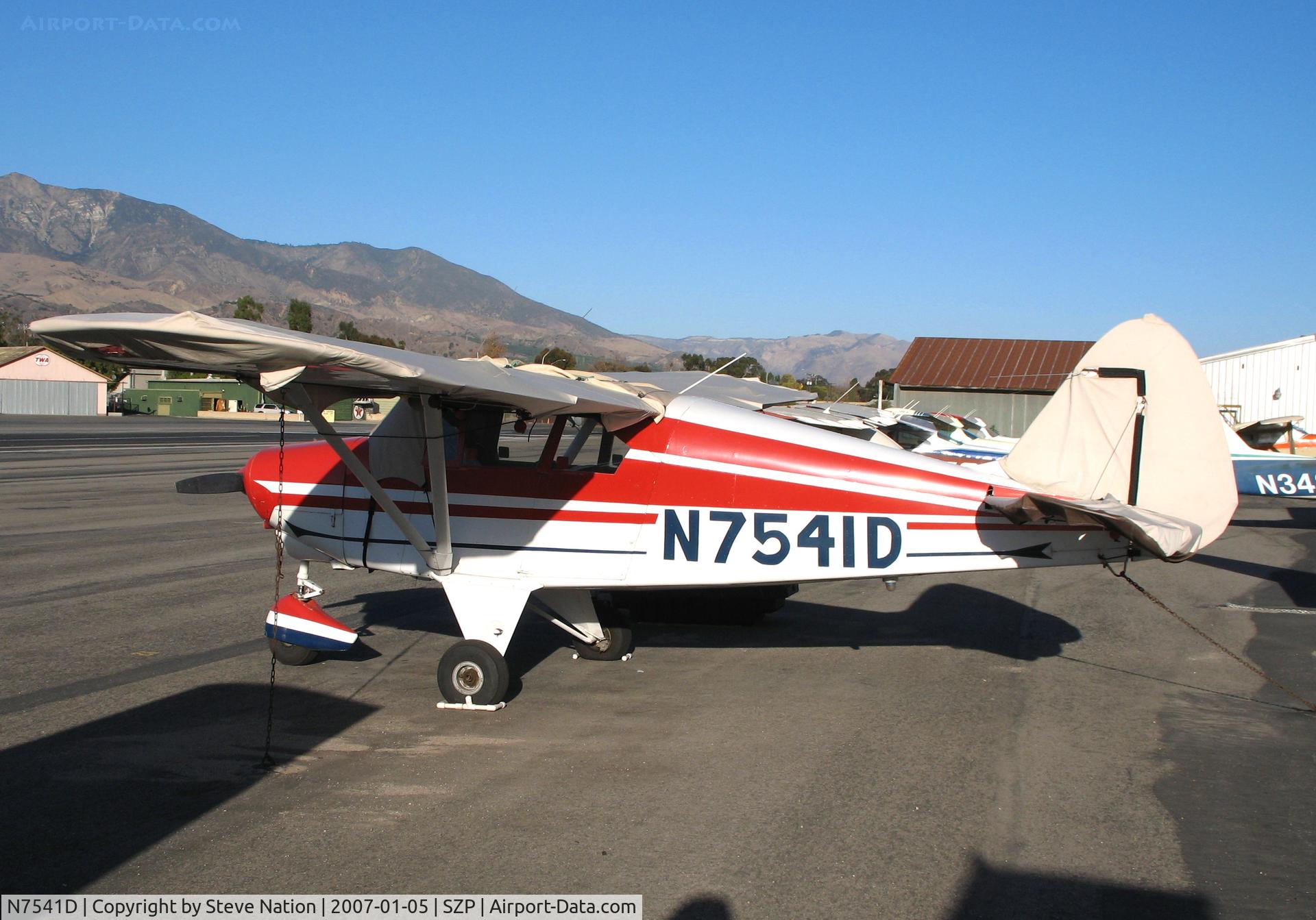 N7541D, 1957 Piper PA-22-150 C/N 22-5271, 1957 Piper PA-22-150 @ Santa Paula Airport, CA