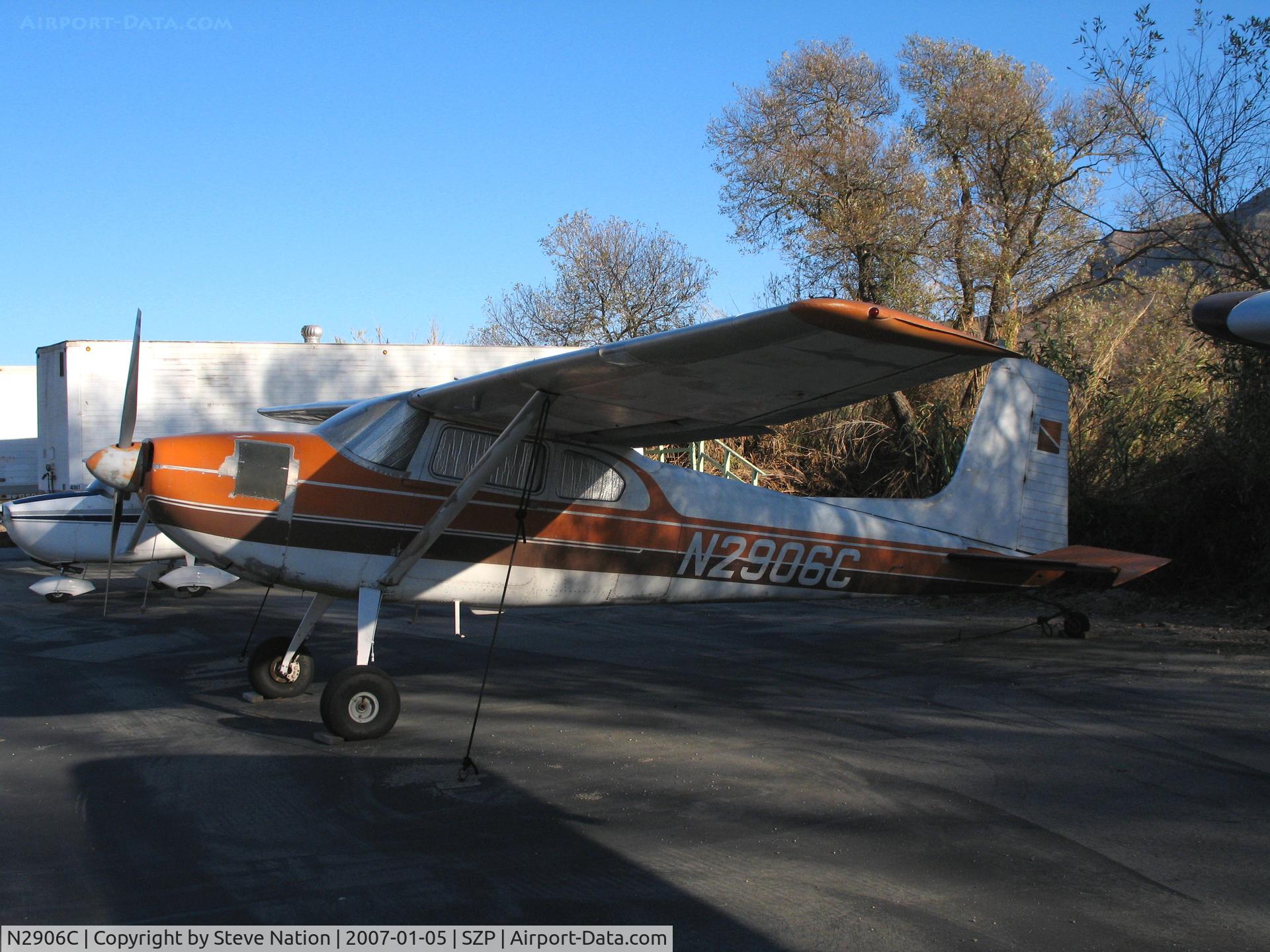N2906C, 1954 Cessna 180 C/N 30806, Sun dappled 1954 Cessna 180 @ Santa Paula Airport, CA