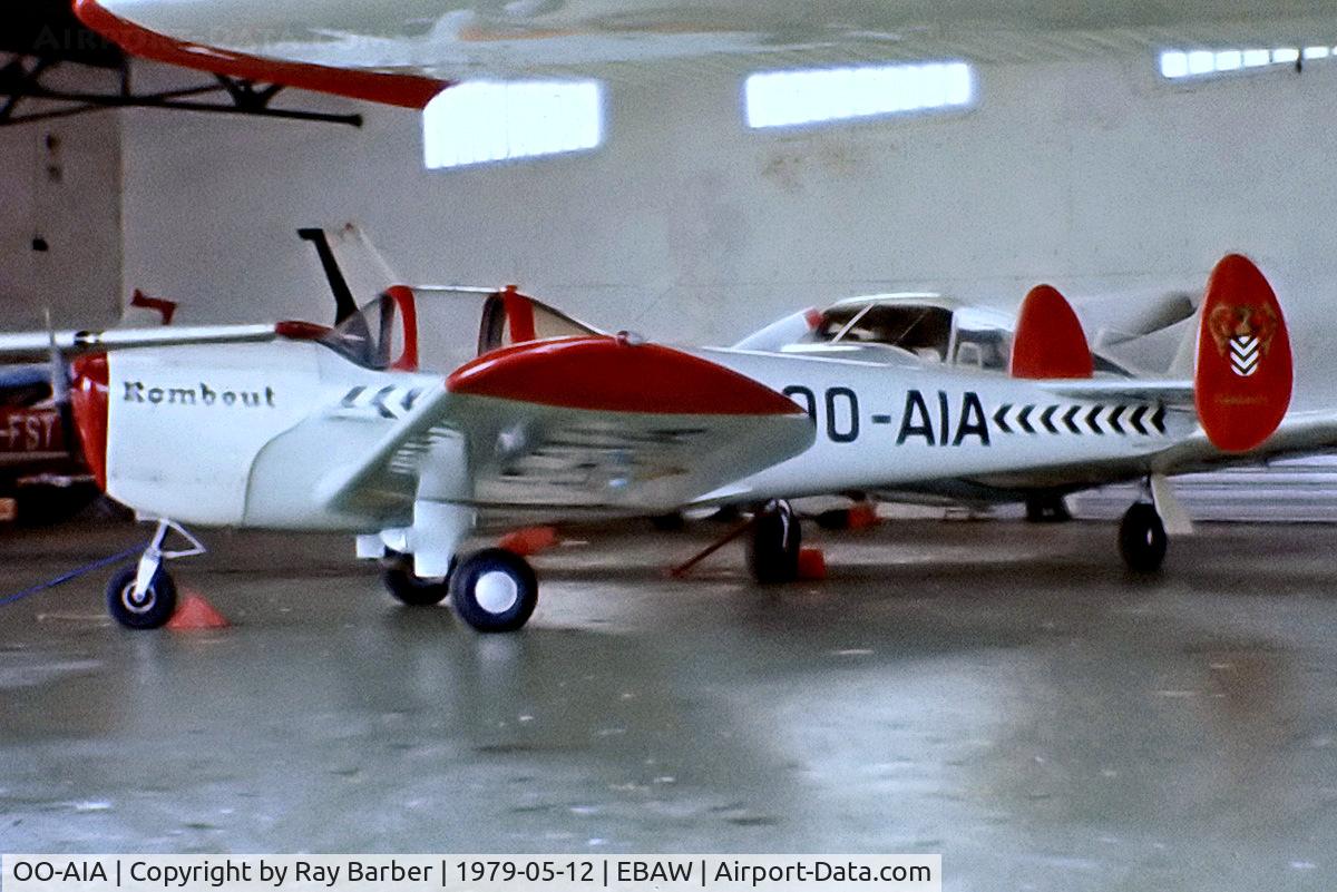 OO-AIA, 1947 Erco 415CD Ercoupe C/N 4834, Erco 415CD Ercoupe [4834] (Robert Rombouts) Antwerp-Deurne~OO 12/05/1979. From a slide.
