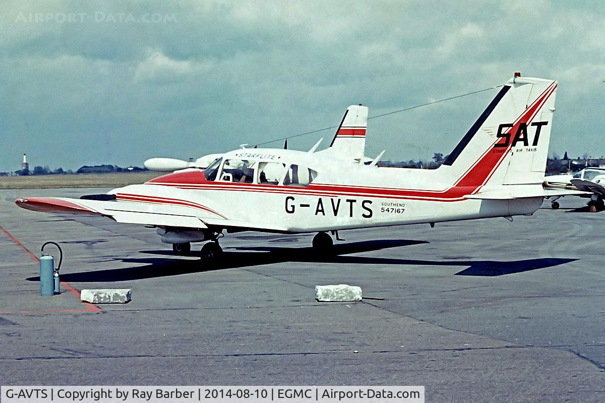 G-AVTS, 1967 Piper PA-E23-250 Aztec C/N 27-3489, Piper PA-23-250 Aztec C [27-3489] (Starflite Air Taxis) Southend~G 03/07/1974. From a slide.