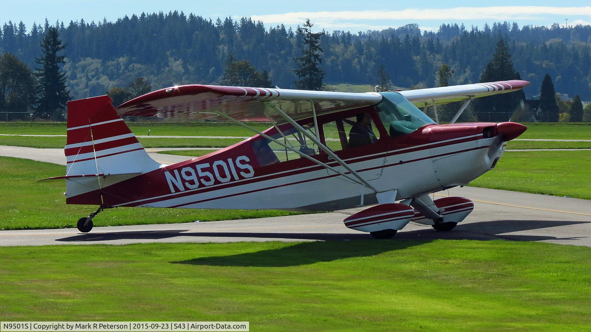 N9501S, 1965 Champion 7ECA Citabria C/N 7ECA-240, At Harvey Field September 23 2015