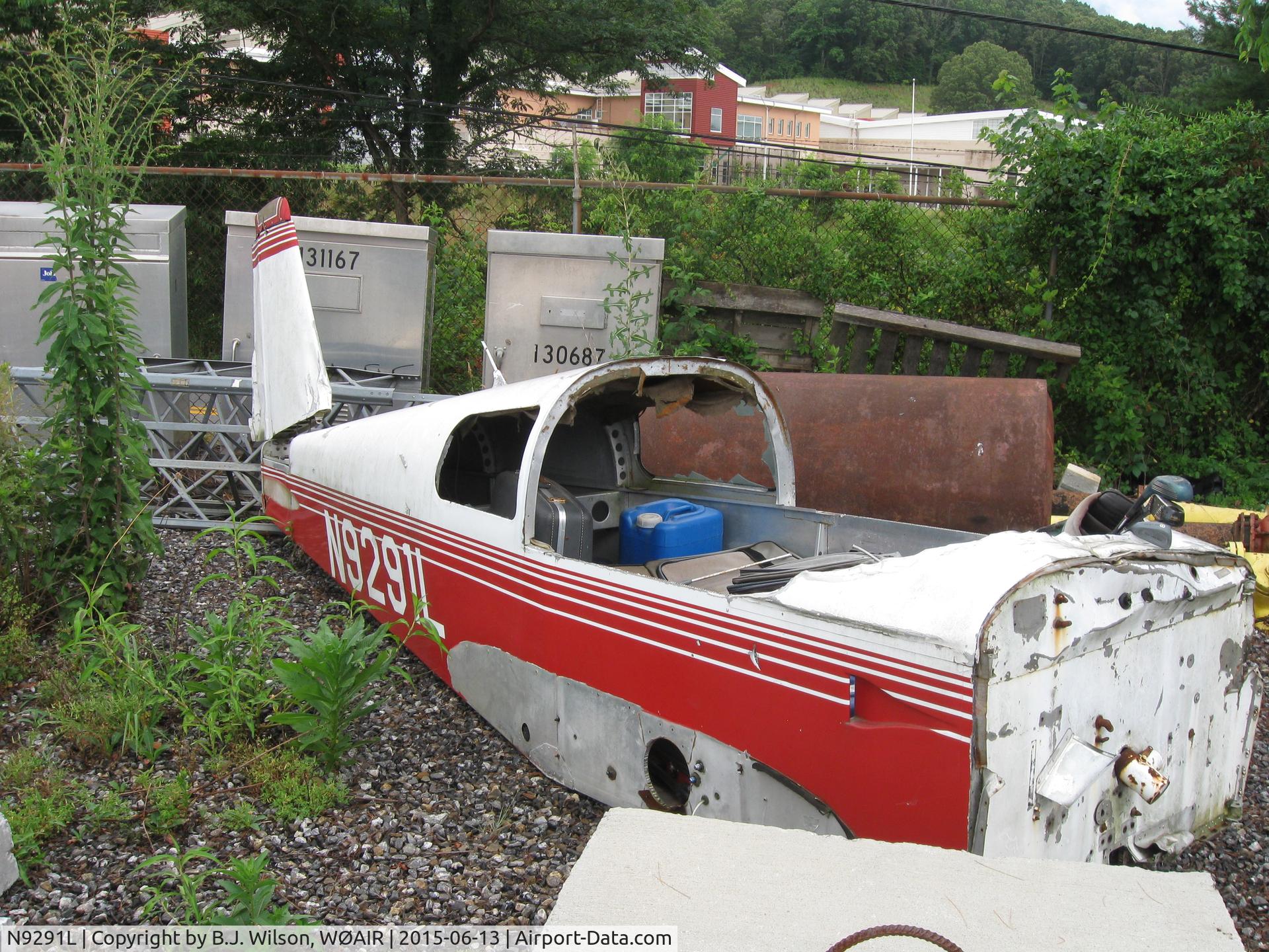 N9291L, 1971 American Aviation AA-1A Trainer C/N AA1A-0191, In Buncombe County (North Carolina) storage yard near the county's emergency operations center in the community of Leicester.  Location is about 25 miles north of KAVL and about 5 miles from the old Emma Air Park.  Airframe history unknown.