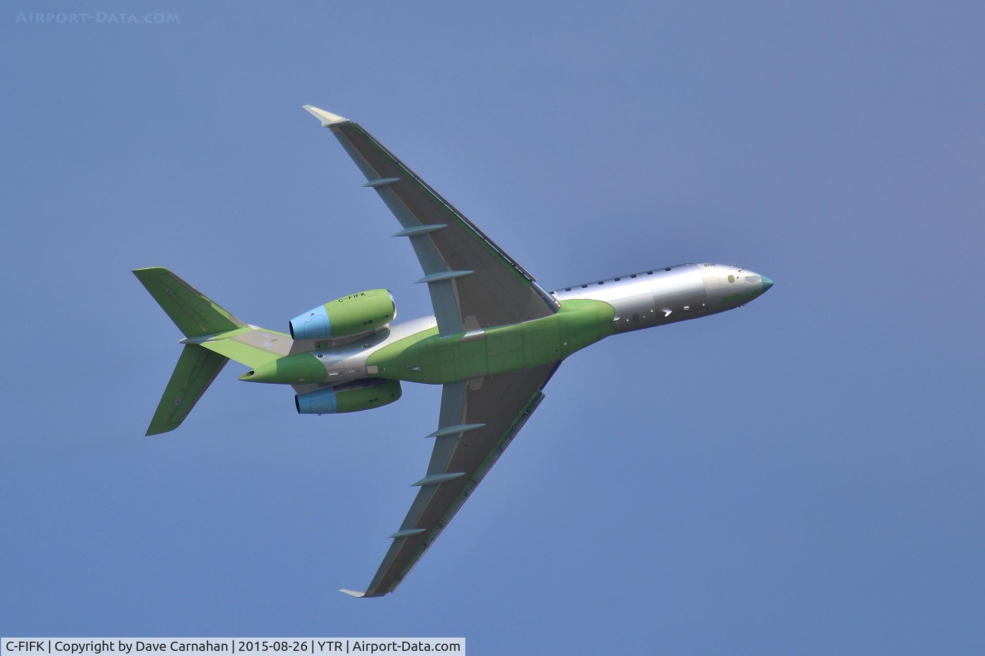 C-FIFK, 2007 Bombardier Challenger 605 (CL-600-2B16) C/N 5702, Over CFB Trenton, ON