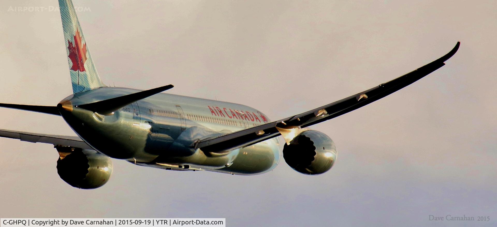 C-GHPQ, 2014 Boeing 787-8 Dreamliner C/N 35257, Practicing approaches at CFB Trenton (YTR)