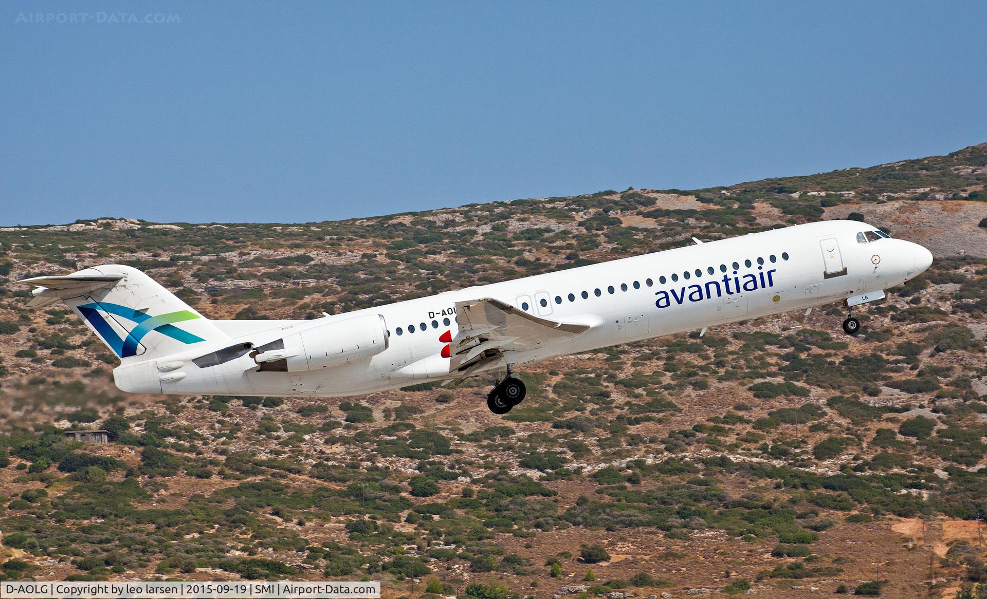D-AOLG, 1993 Fokker 100 (F-28-0100) C/N 11452, Samos Greece 19.9.15