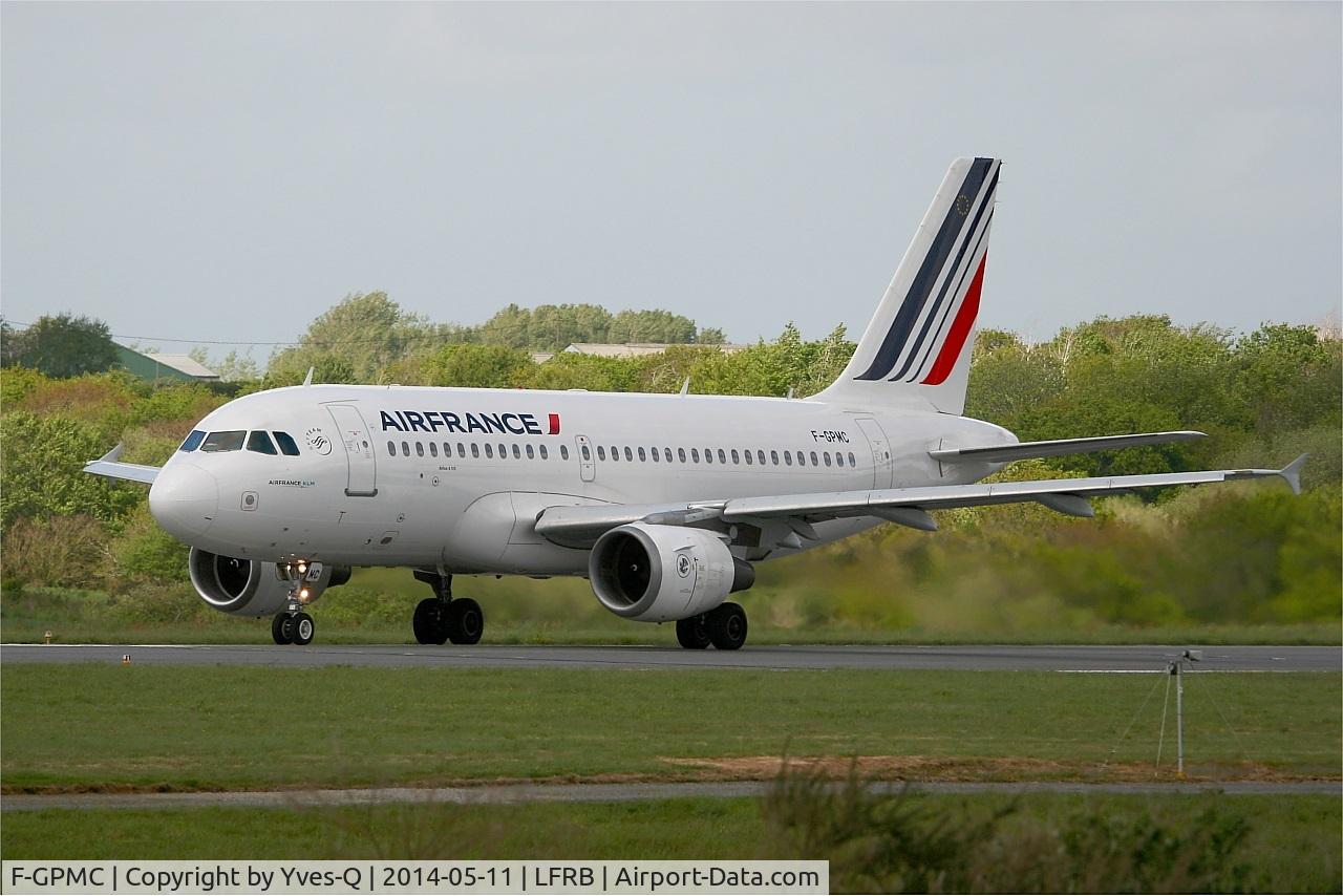 F-GPMC, 1996 Airbus A319-113 C/N 608, Airbus A319-113, Take-off run rwy 25L, Brest-Bretagne airport (LFRB-BES)