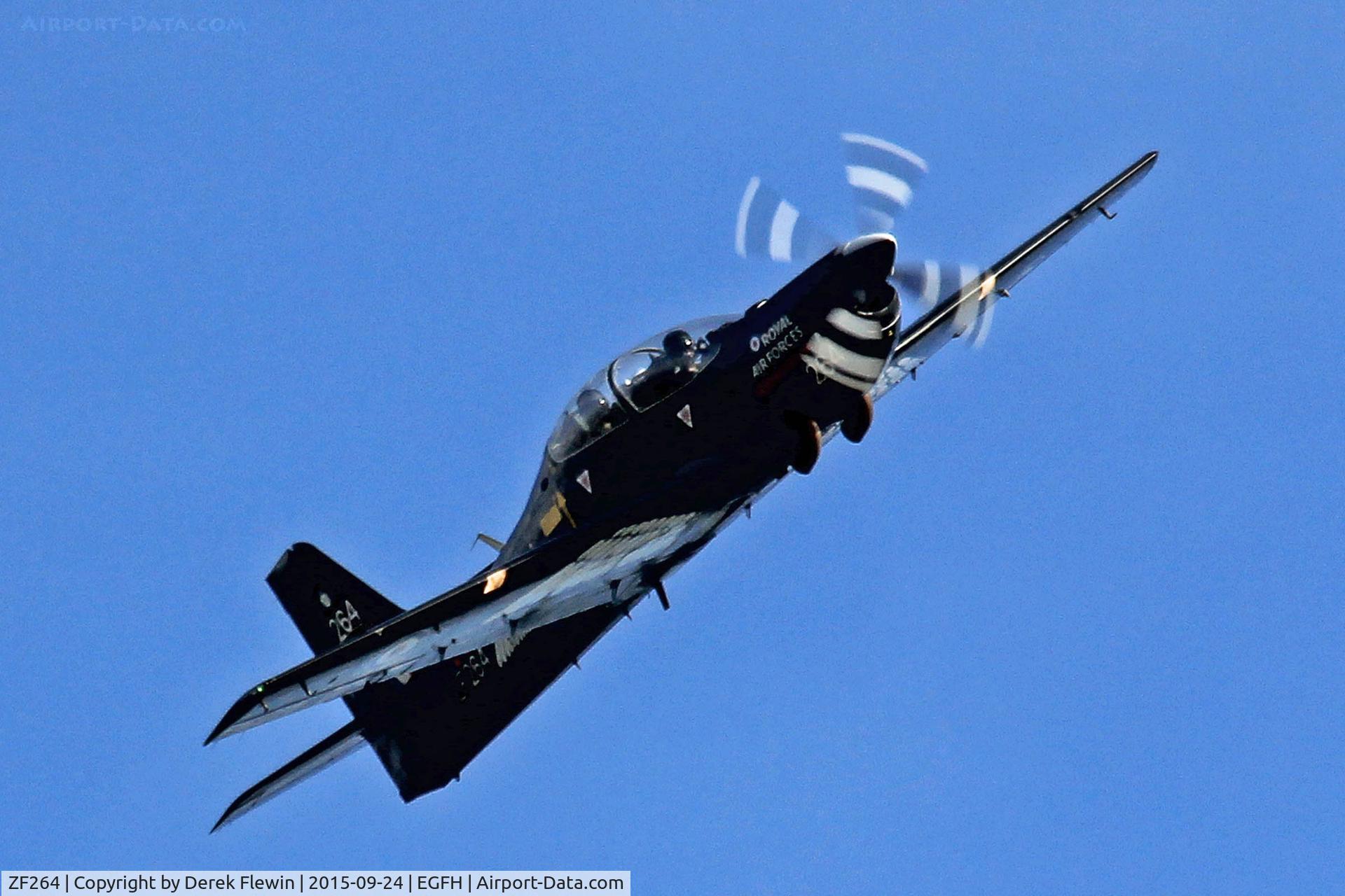 ZF264, 1990 Short S-312 Tucano T1 C/N S053/T48, Tucano T1, RAF Linton-On-Ouse based, 72 (R) Sqn, 1FTS, callsign Lop 38, practice bird strike runway 28.