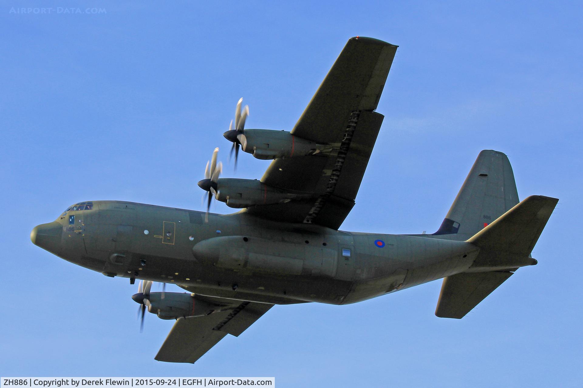ZH886, 1999 Lockheed Martin C-130J Hercules C.5 C/N 382-5484, C-130J Hercules C.5, coded 886,  RAF Brize Norton based, XXIV \ 30 Sqn's, callsign Jigsaw 1, previously N73235, pulling out from runway 22.