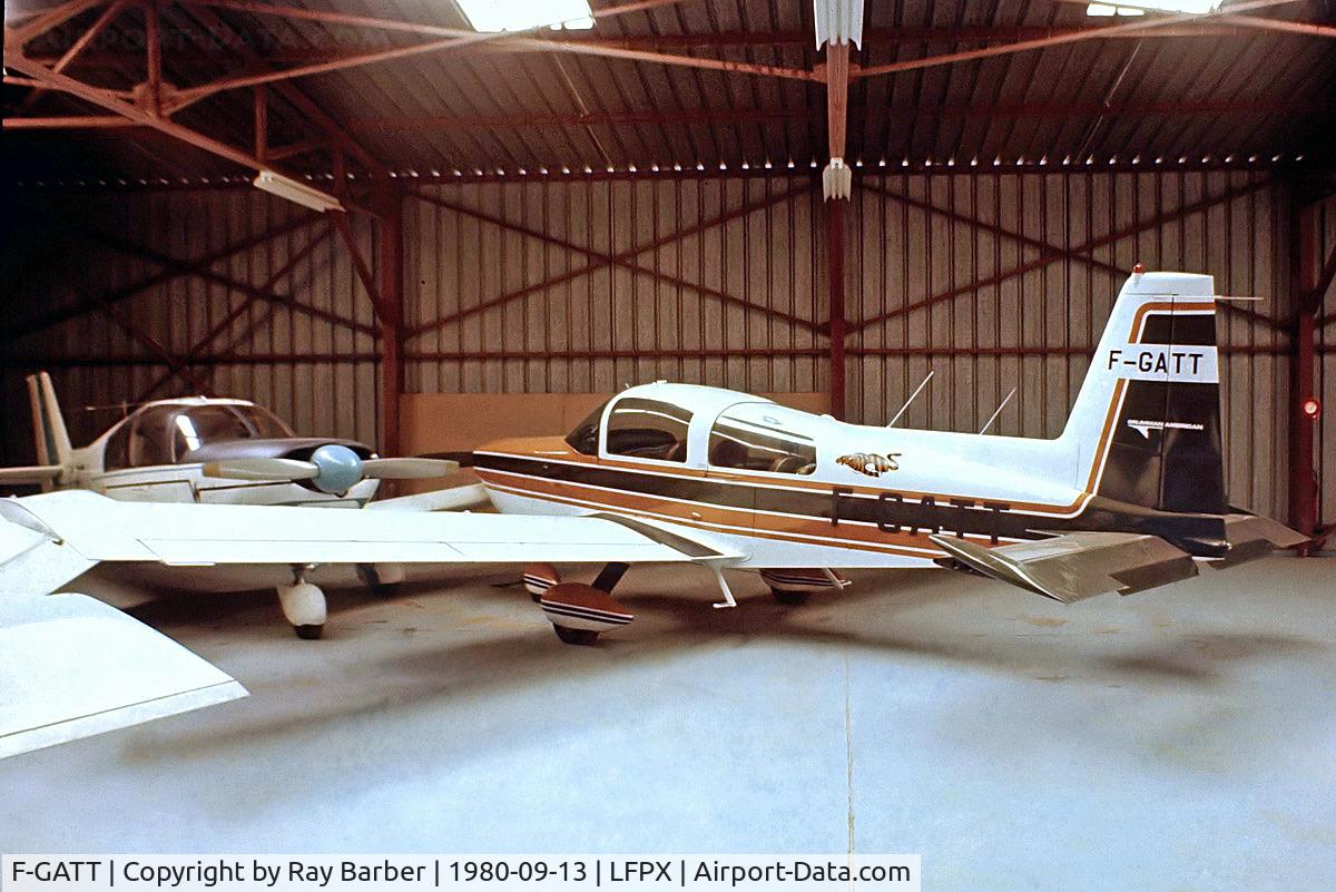 F-GATT, 1977 Grumman American AA-5B Tiger Tiger C/N AA5B-0651, Grumman American AA-5B Tiger [AA5B-0651] Chavenay~F 13/09/1980. From a slide.