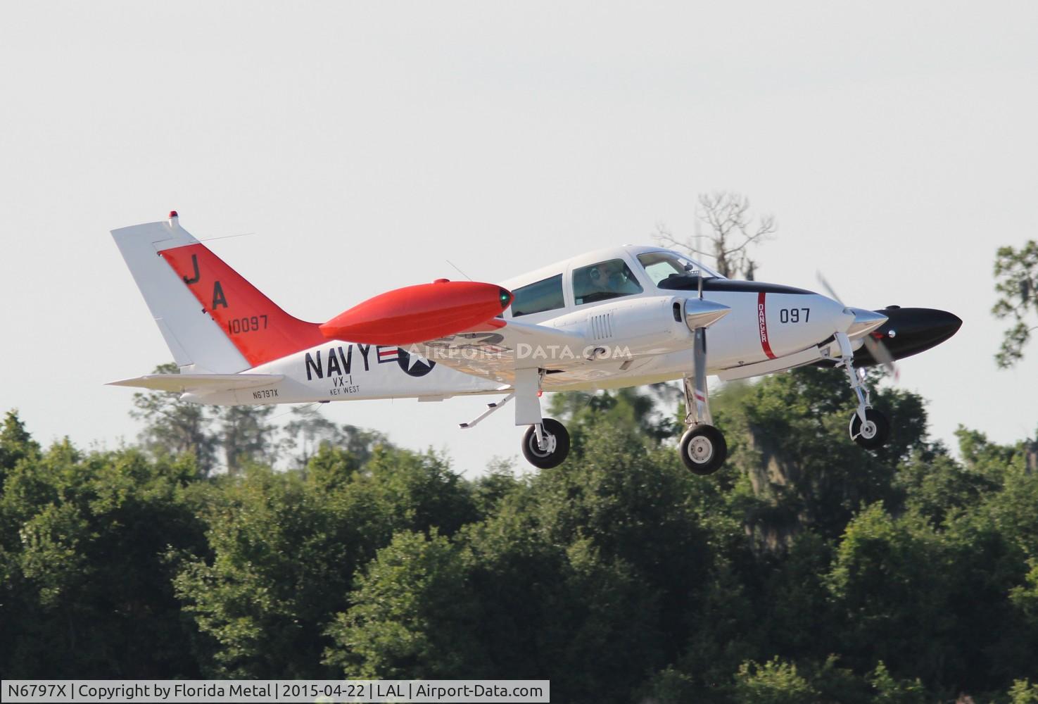 N6797X, 1961 Cessna 310F C/N 310-0097, Cessna 310 in mock Navy colors, the Cessna 310 did fly for the Army and Airforce as the L-27 and U-3, but not the Navy