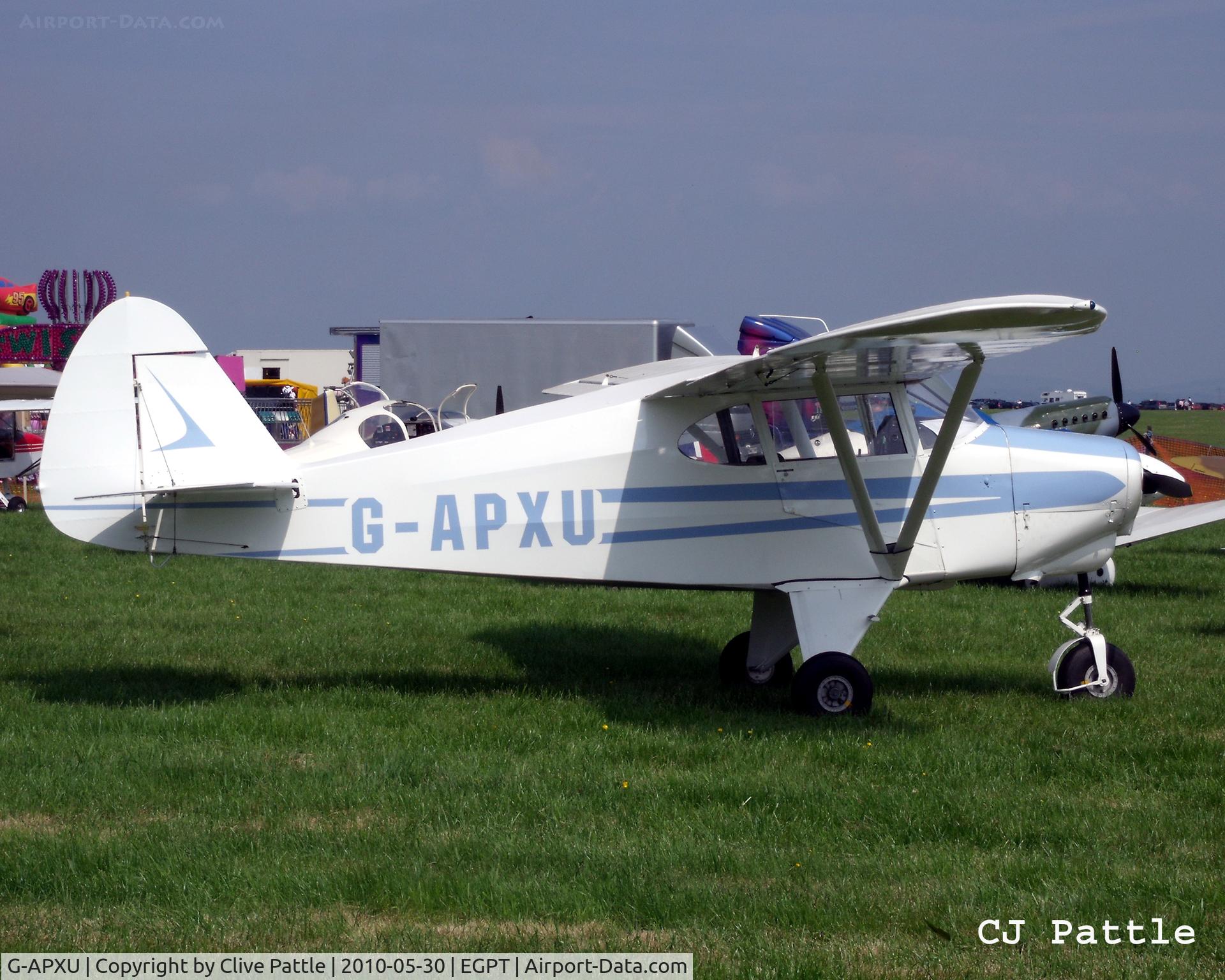 G-APXU, 1952 Piper PA-22-160 Tri Pacer C/N 22-474, On display at the Heart of Scotland Airshow held at Perth (Scone) airfield EGPT