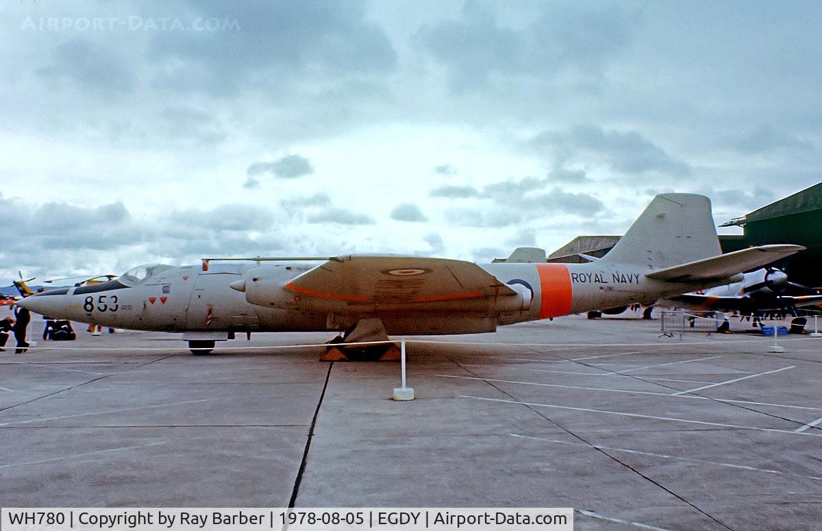 WH780, 1954 English Electric Canberra T.22 C/N Not found WH780, English Electric Canberra T.22 [71267] (Royal Navy) RNAS Yeovilton~G 05/08/1978. From a slide.