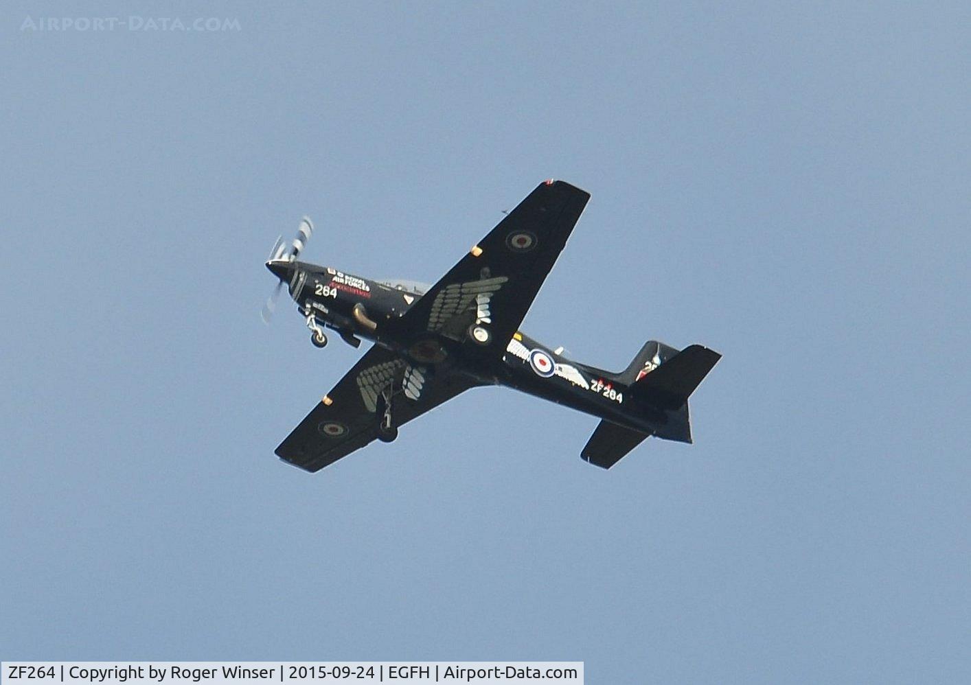 ZF264, 1990 Short S-312 Tucano T1 C/N S053/T48, Overhead join. Tucano T.1 of 72 (R) Squadron RAF based at Linton on Ouse.