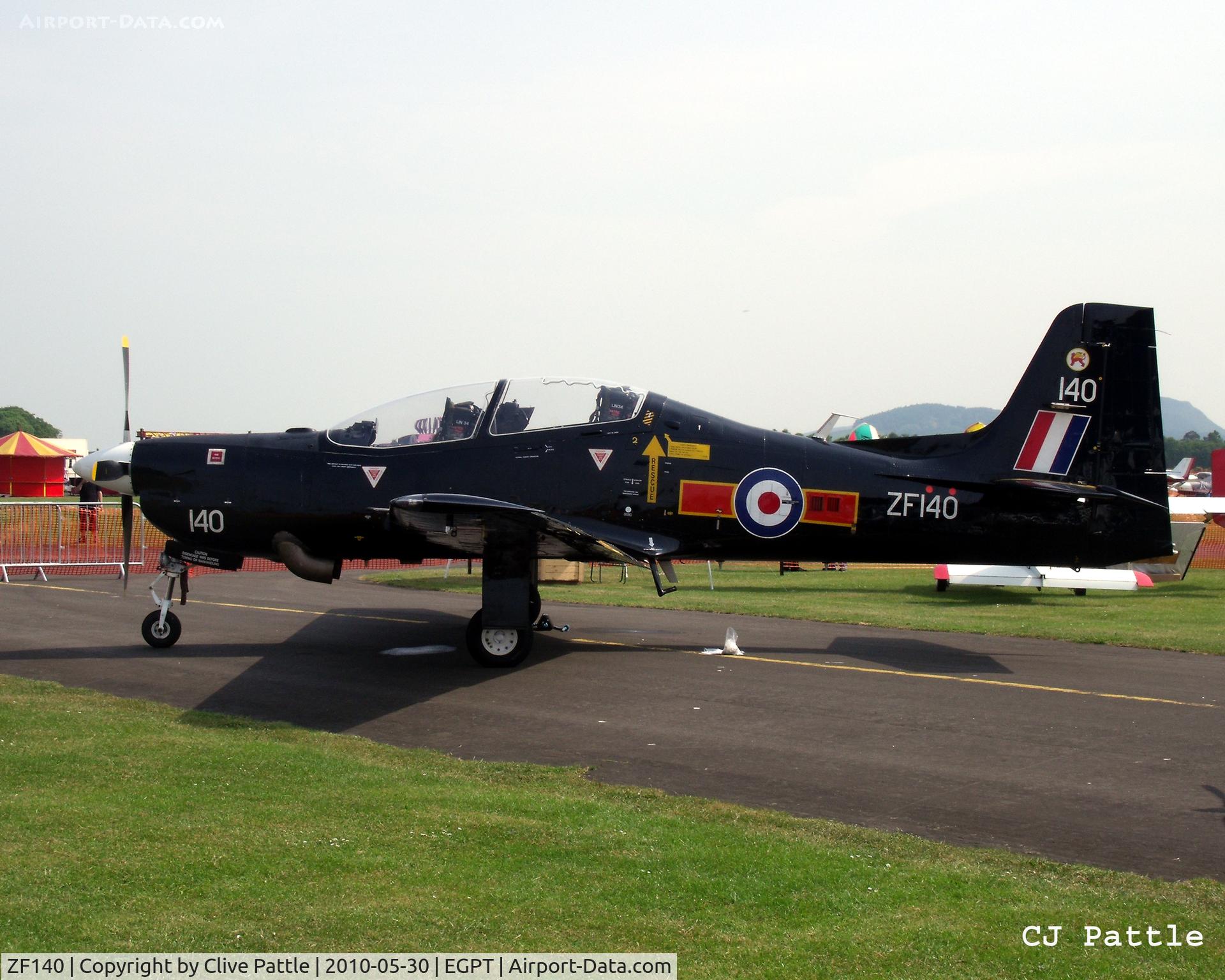 ZF140, 1988 Short S-312 Tucano T1 C/N S006/T6, On display during the Heart of Scotland Airshow held at Perth (Scone) airfield EGPT