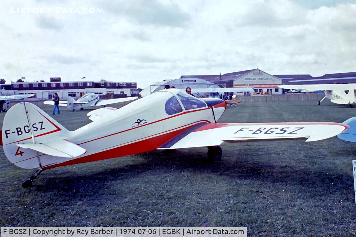 F-BGSZ, Gardan GY-201 MINICAB C/N A-192, Gardan GY-201 Minicab [A.192] Sywell~G 06/07/1974. From a slide.
