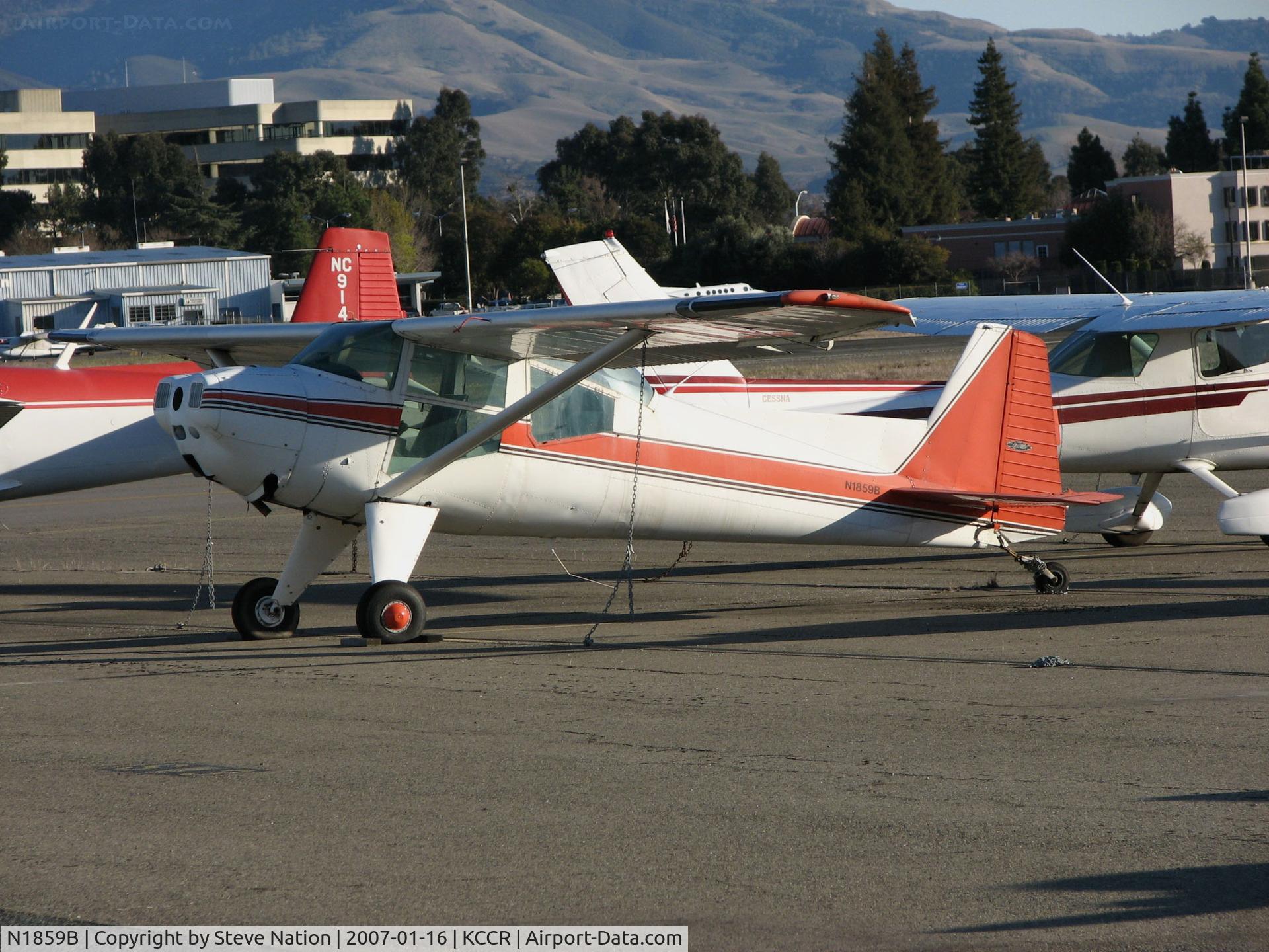 N1859B, 1949 Luscombe T-8F Silvaire C/N 6286, 1949 Luscombe T-8F minus prop @ Buchanan Field, Concord, CA