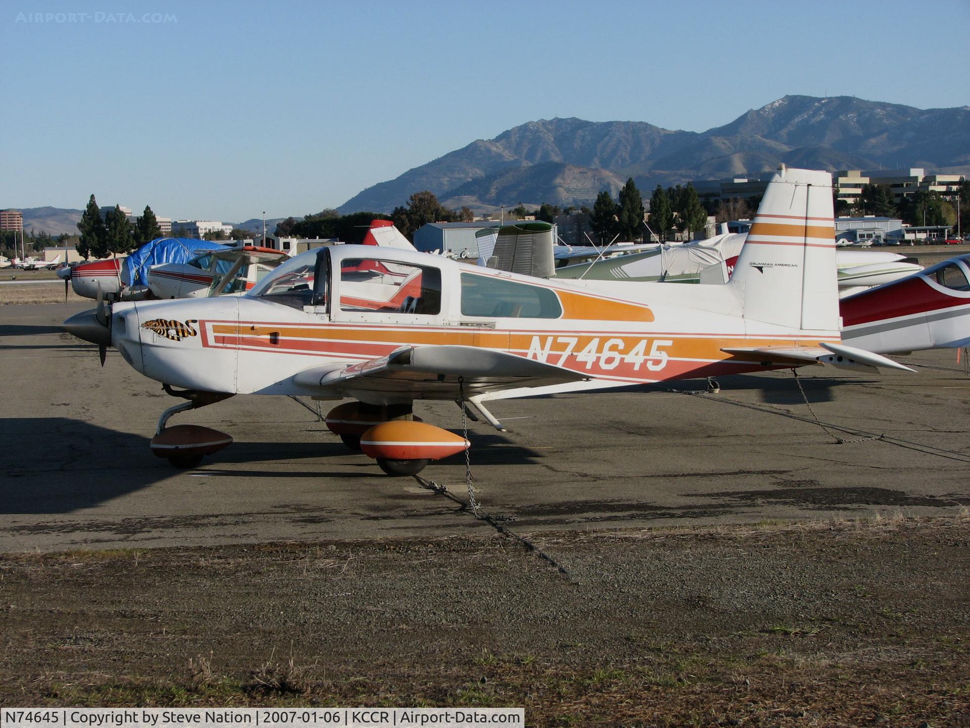 N74645, 1976 Grumman American AA-5B Tiger C/N AA5B-0317, 1976 Grumman American AA-5B @ Buchanan Field, Concord, CA