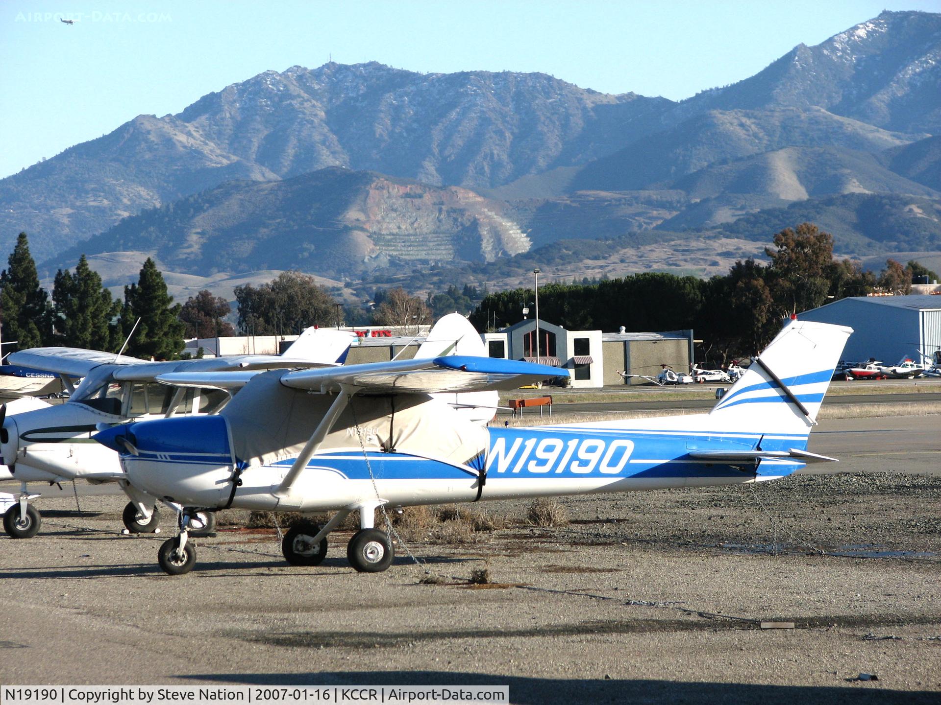 N19190, 1972 Cessna 150L C/N 15074222, 1972 Cessna 150L with cover @ Buchanan Field, Concord, CA  (now based in Washington state)