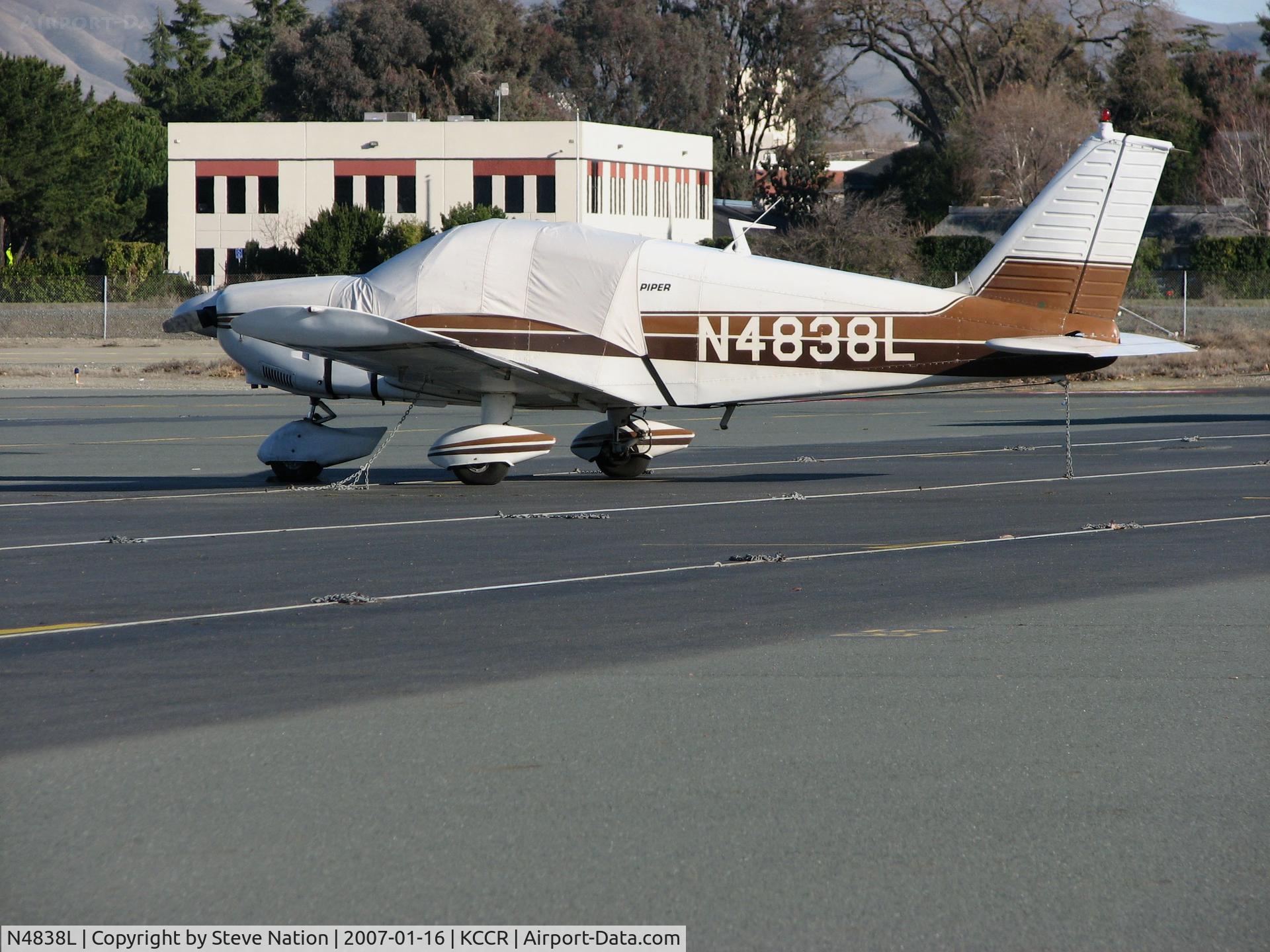 N4838L, 1967 Piper PA-28-180 C/N 28-4182, 1967 Piper PA-28-180 with cover @ Buchanan Field, Concord, CA