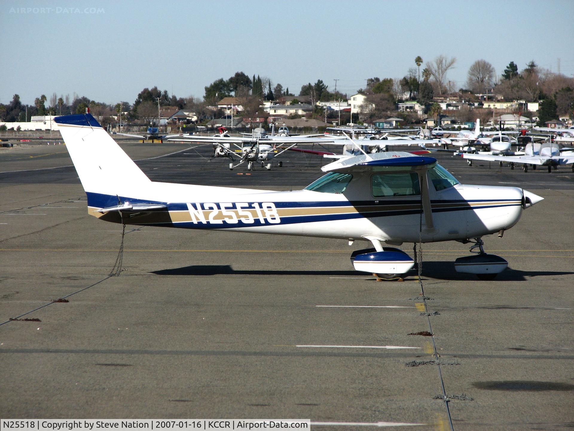 N25518, 1977 Cessna 152 C/N 15280711, 1977 Cessna 152 visiting from Cameron Park, CA @ Buchanan Field, Concord, CA