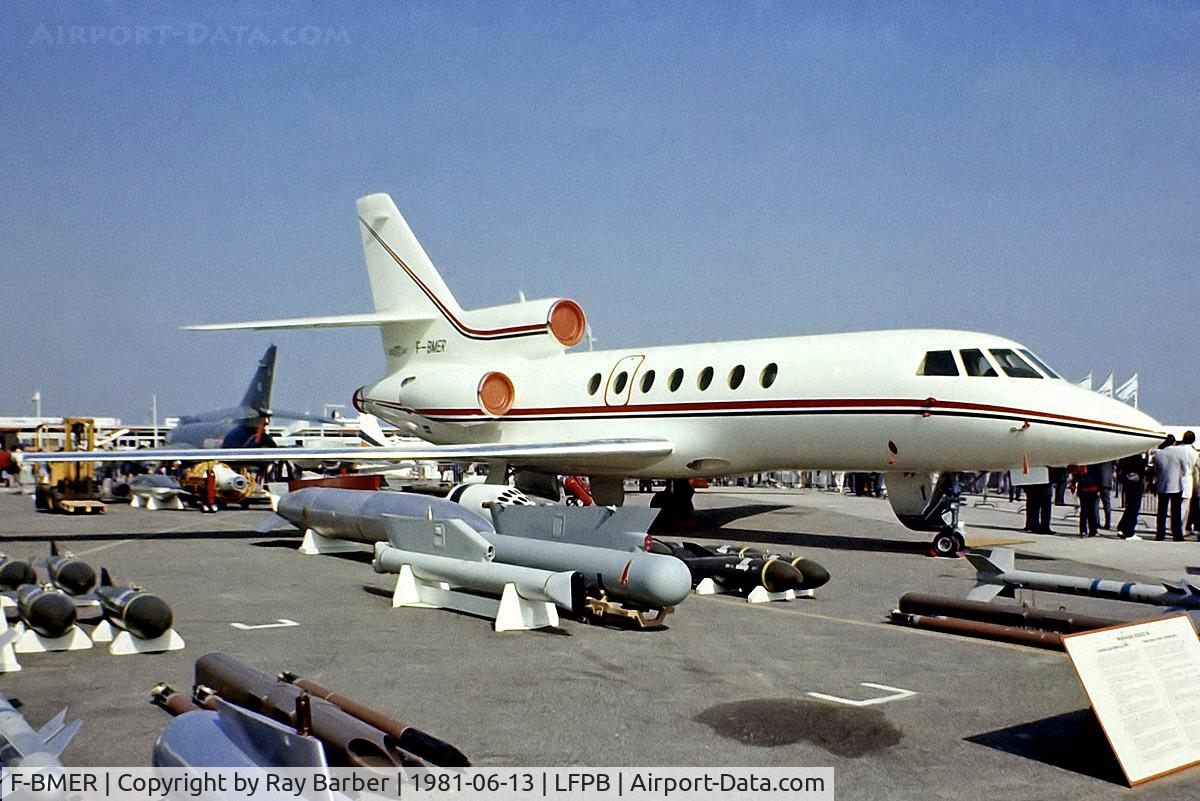 F-BMER, 1986 Dassault-Breguet Falcon 50 C/N 052, Dassault Falcon 50 [52] Paris Le-Bourget~F 13/06/1981. From a slide.