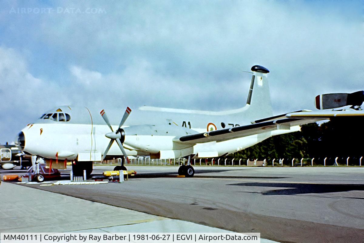 MM40111, Breguet 1150 Atlantic C/N 73, Breguet 1150 Atlantic [73] (Italian Air Force) RAF Greenham Common~G 27/06/1981. From a slide.