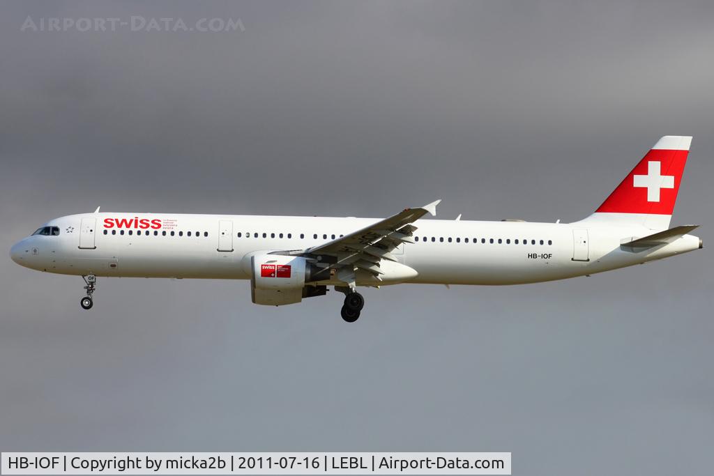 HB-IOF, 1995 Airbus A321-111 C/N 541, Landing