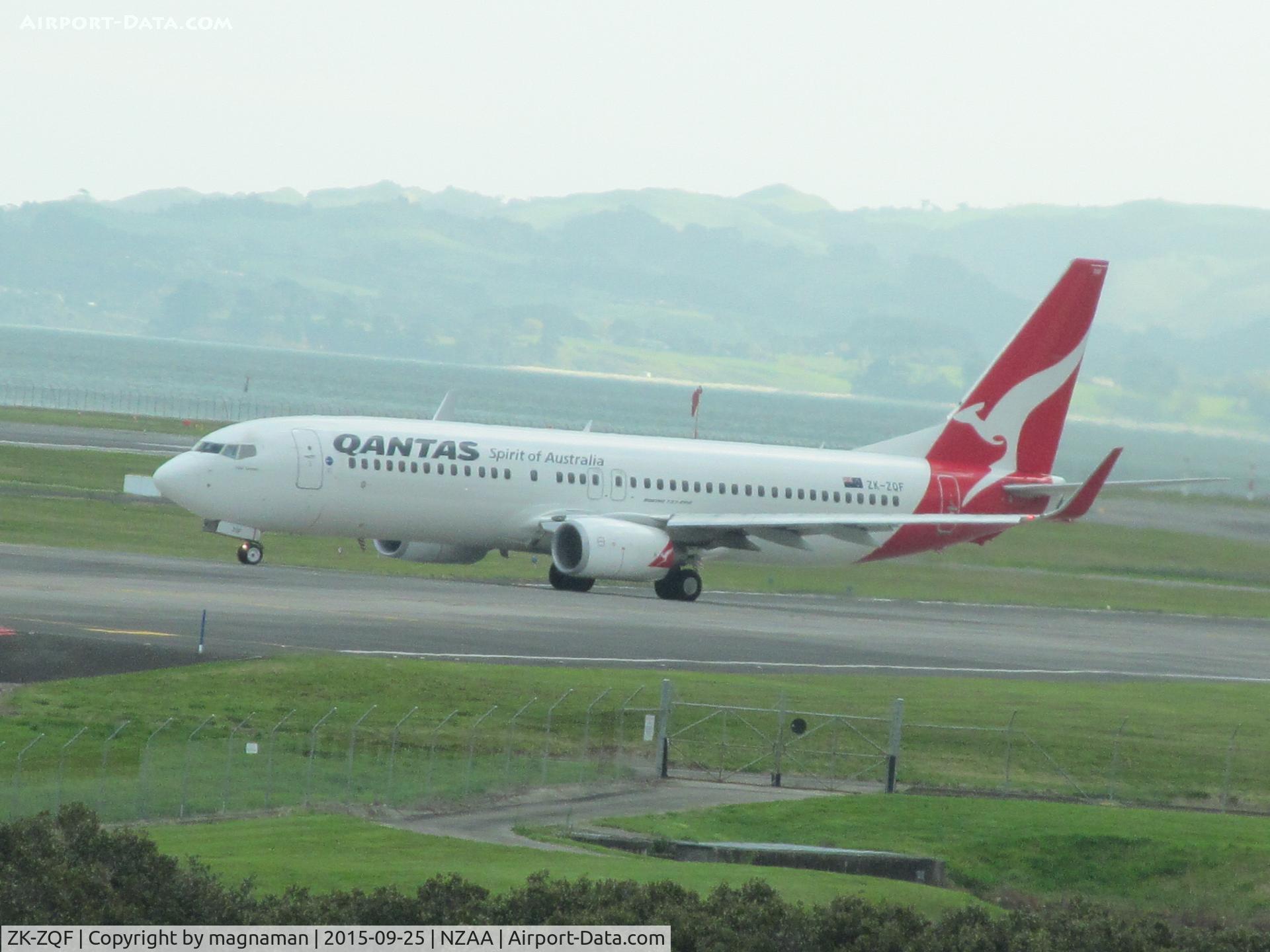 ZK-ZQF, 2011 Boeing 737-838 C/N 34204, holding to depart