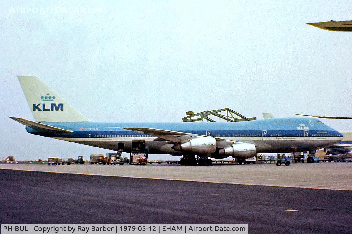 PH-BUL, 1978 Boeing 747-206B C/N 21550, Boeing 747-206B SUD [21550] KLM-Royal Dutch Airlines) Amsterdam-Schiphol~PH 12/05/1979. From a slide.