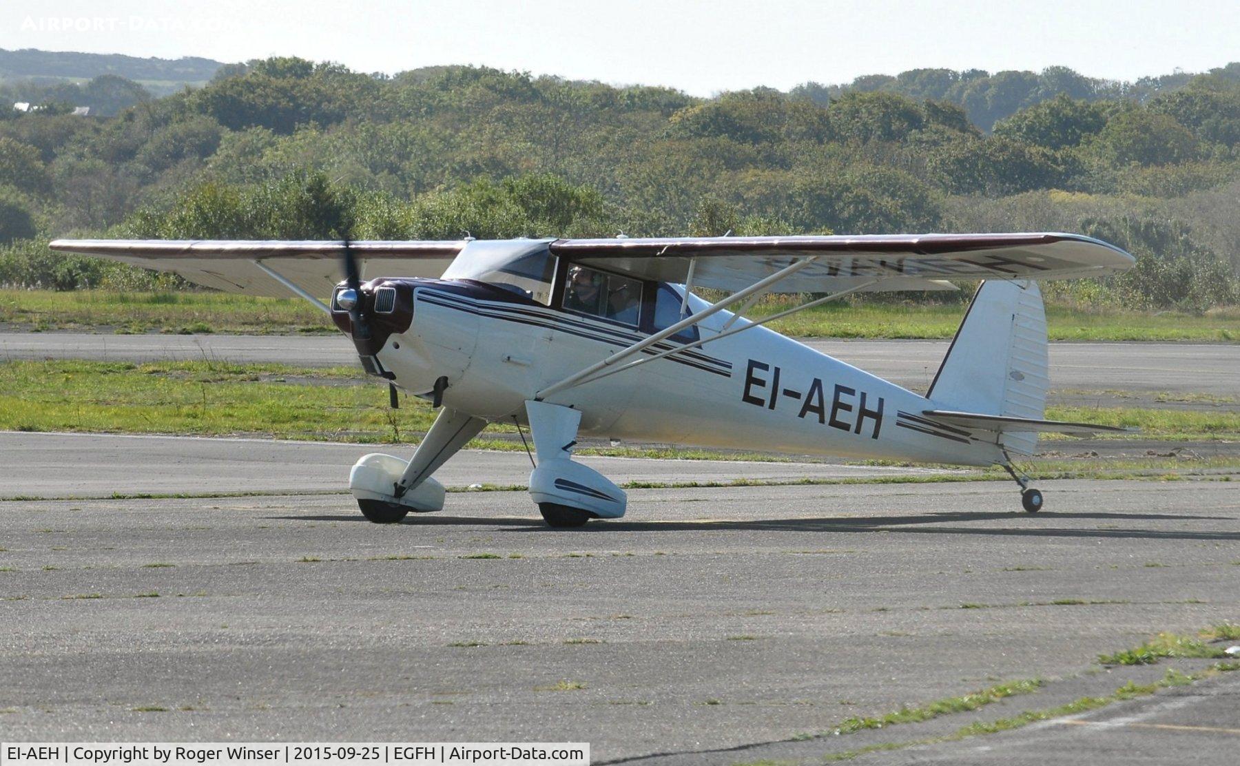 EI-AEH, 1945 Luscombe 8F Silvaire C/N 1821, Superb 1945 built 8F Silvaire aircraft visiting the airport.