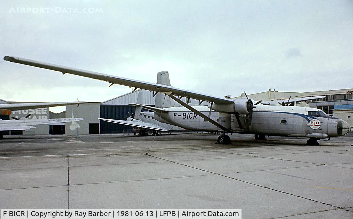 F-BICR, Hurel Dubois HD-34 C/N 4, Hurel-Dubois HD.34 [4] Paris Le-Bourget~F 13/06/1981. From a slide.