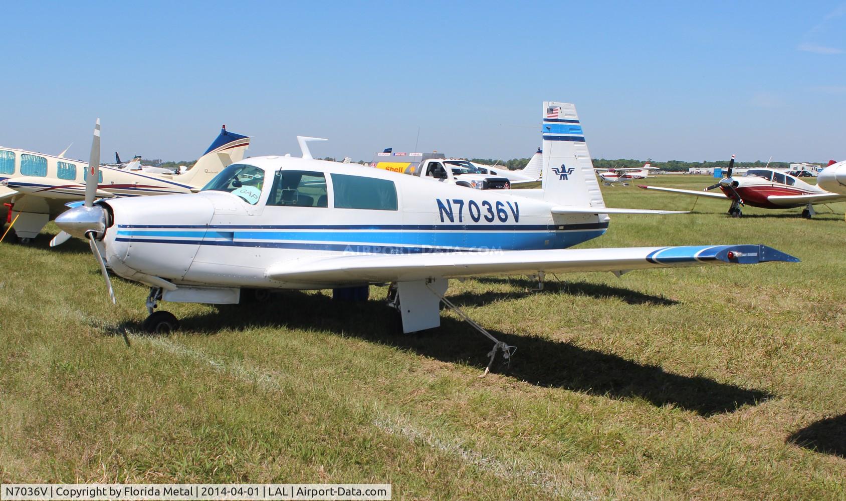 N7036V, 1976 Mooney M20F Executive C/N 22-1383, Mooney M20F