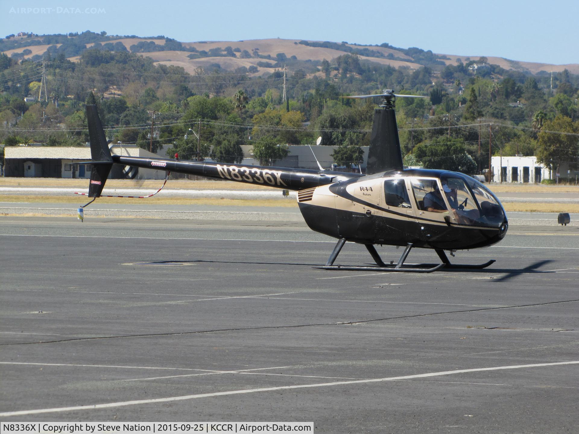 N8336X, 1996 Robinson R44 C/N 0228, Brian Conway & Associates (Van Nuys, CA) 1996 Robinson R44 @ Buchanan Field, Concord, CA with rotors turning