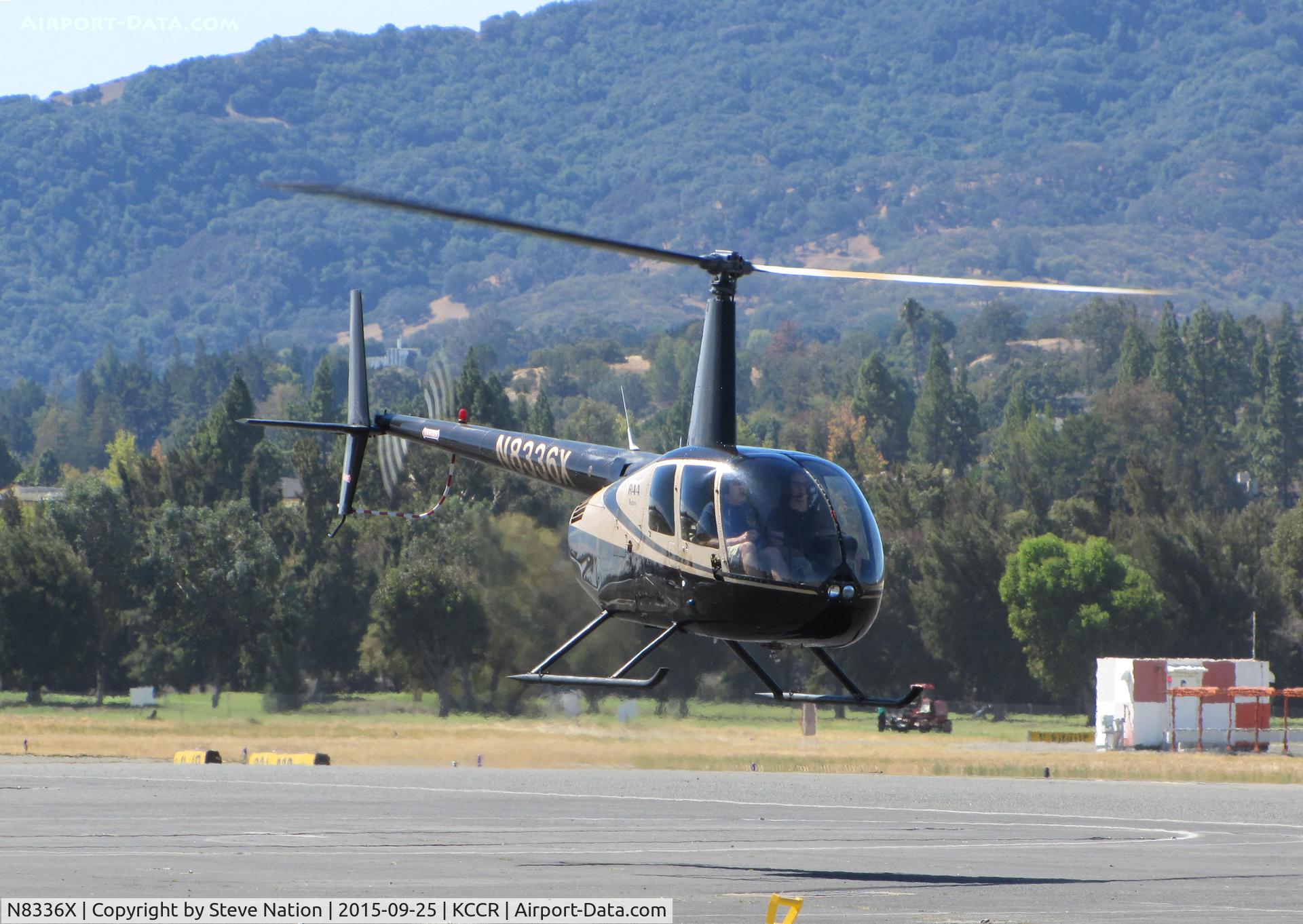 N8336X, 1996 Robinson R44 C/N 0228, Brian Conway & Associates (Van Nuys, CA) 1996 Robinson R44 in hover @ Buchanan Field, Concord, CA