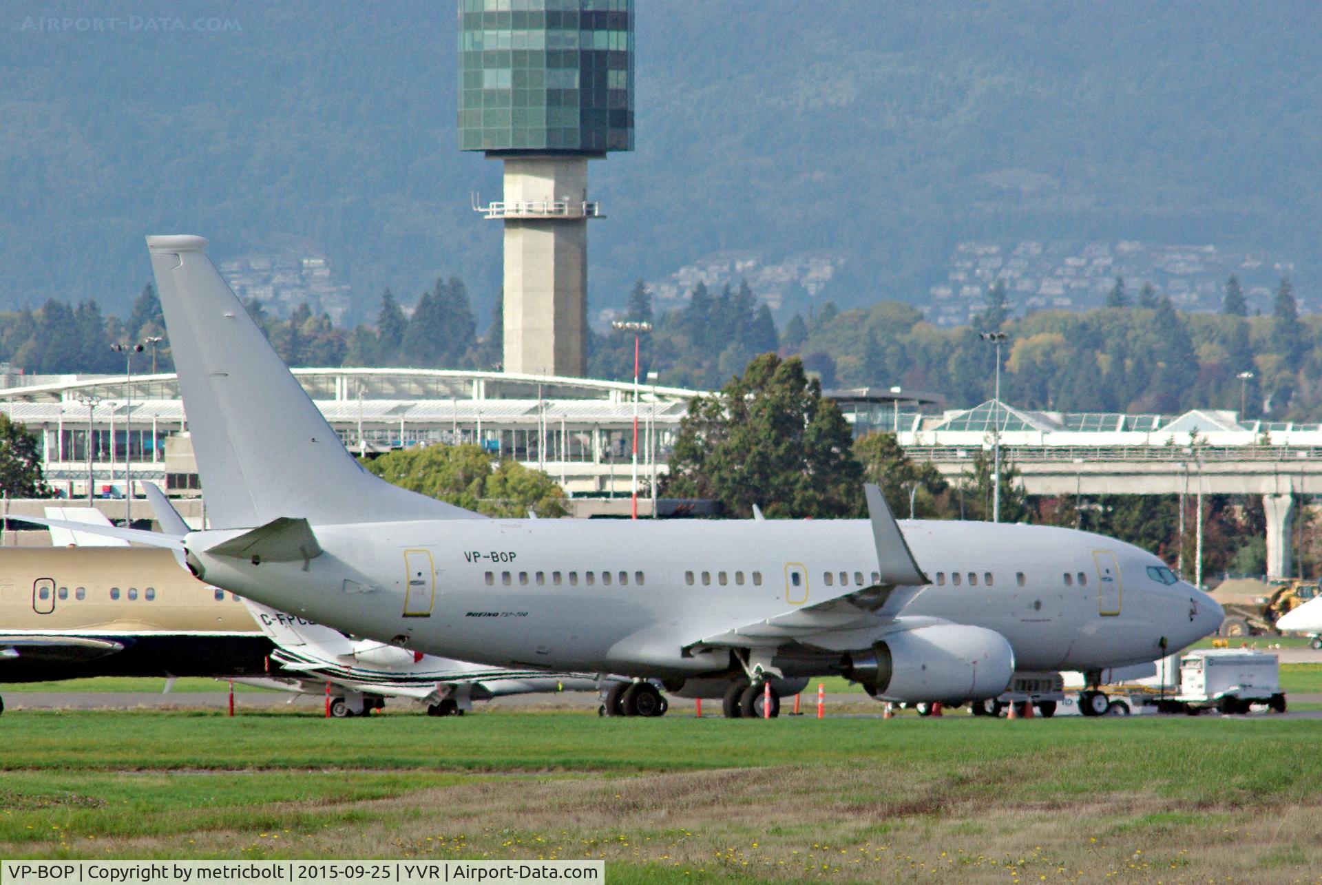 VP-BOP, 2011 Boeing 737-73W C/N 40117, Seen at YVR