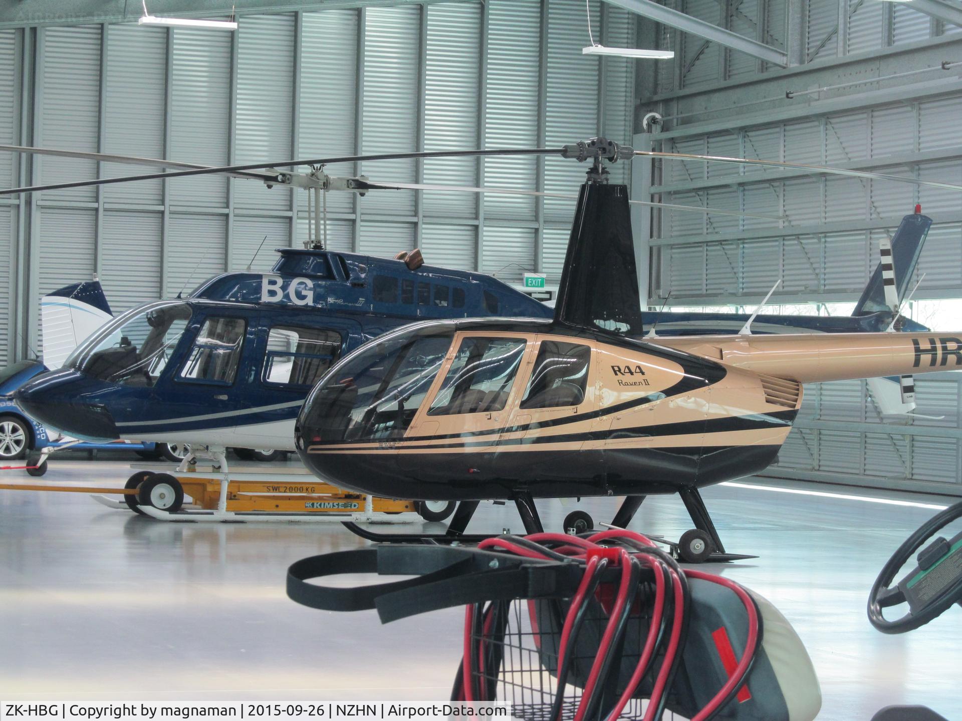 ZK-HBG, Bell 206B C/N 3941, Inside the new heliport hangar run by helicorp. Sat next to ZK-HRR