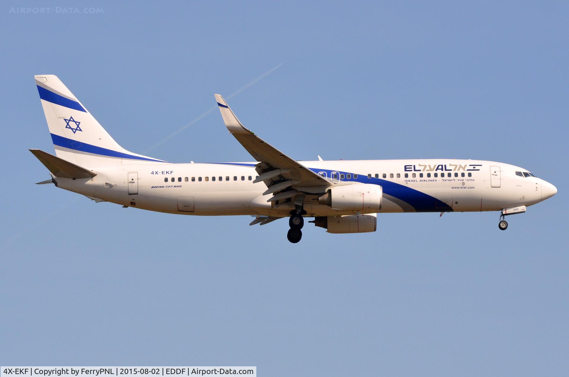 4X-EKF, 2008 Boeing 737-8HX C/N 29638, ELAL B738 landing