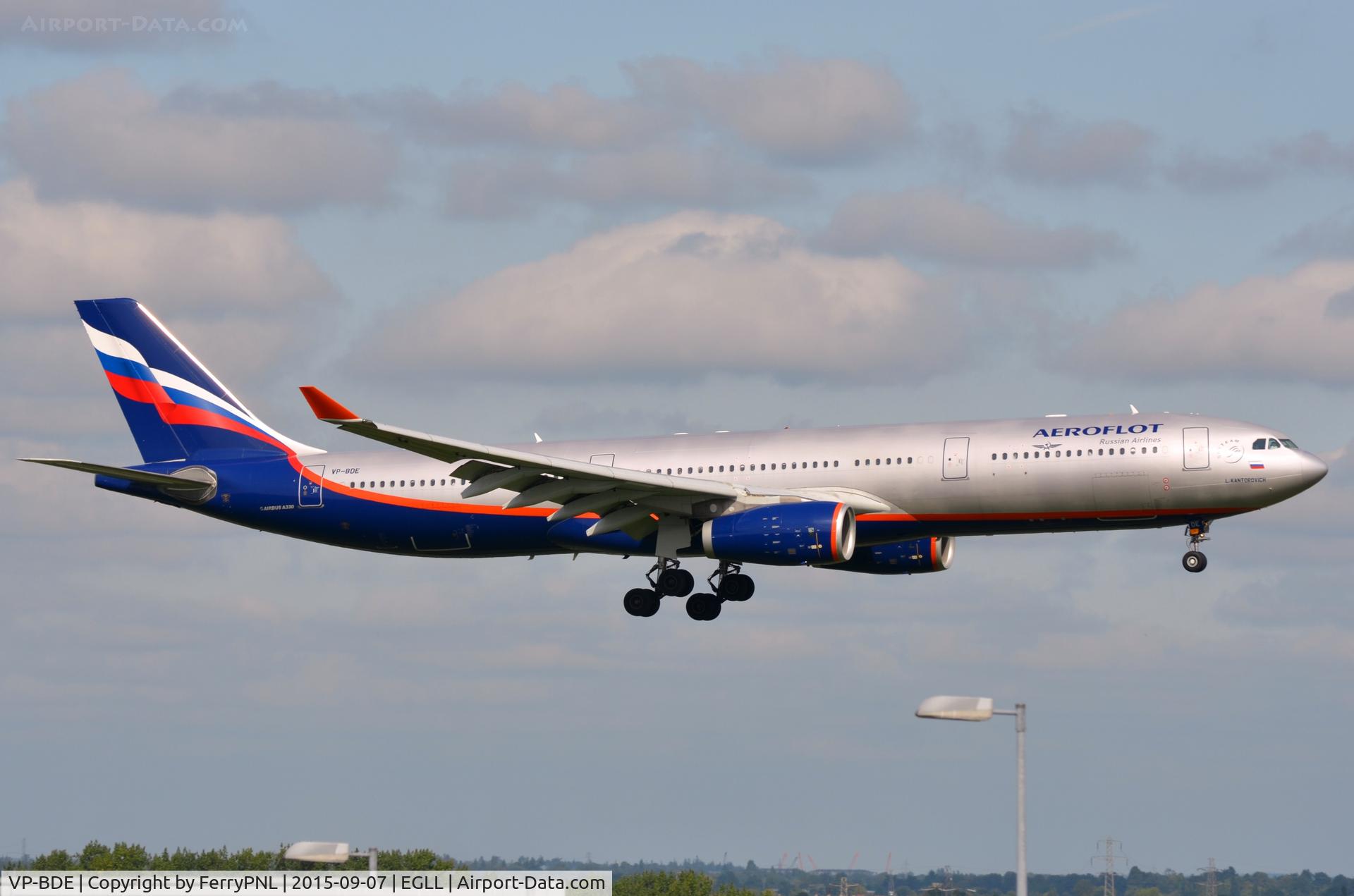 VP-BDE, 2012 Airbus A330-343 C/N 1371, Aeroflot A333
