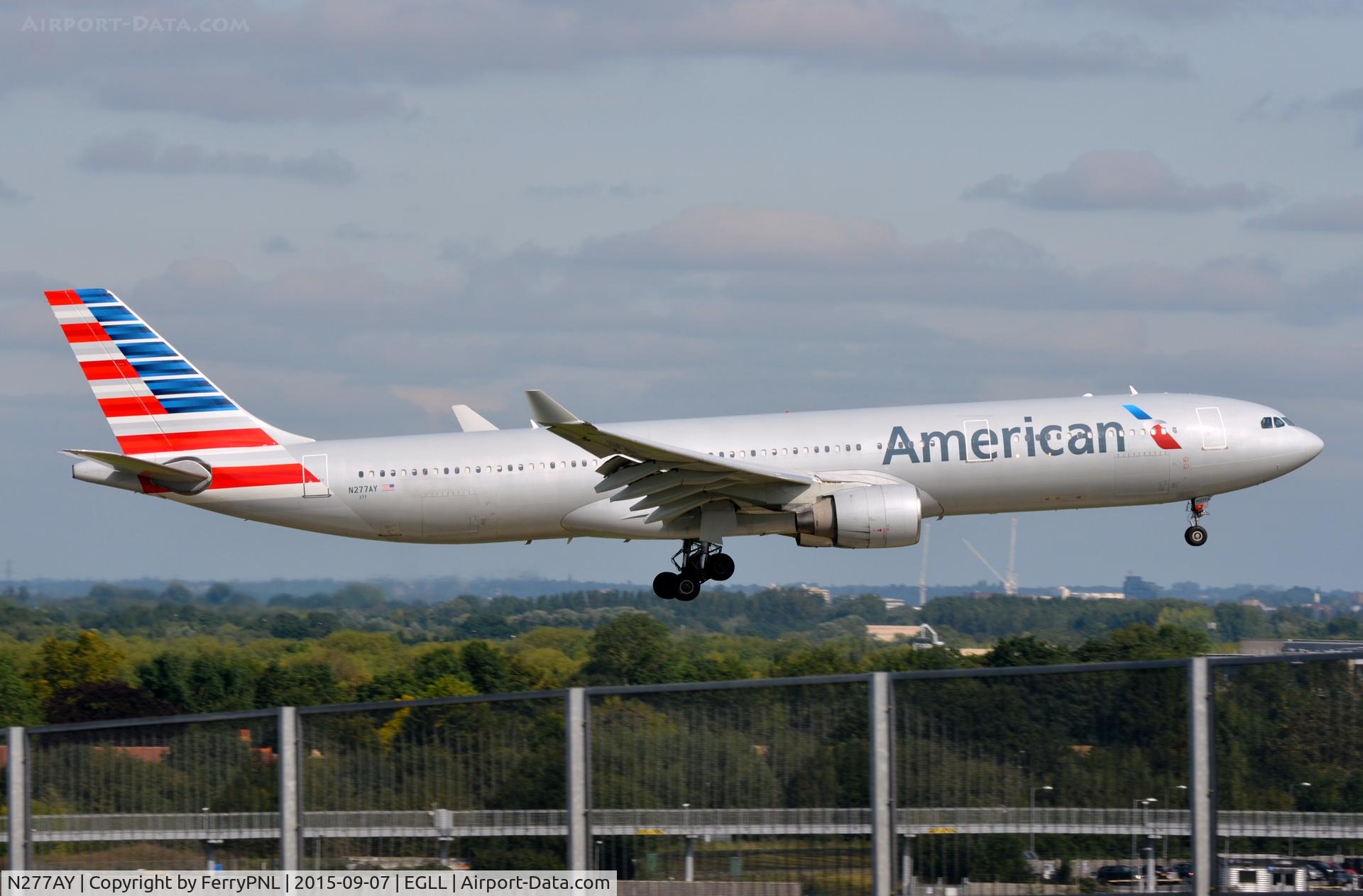N277AY, 2001 Airbus A330-323 C/N 0380, American A333 in LHR