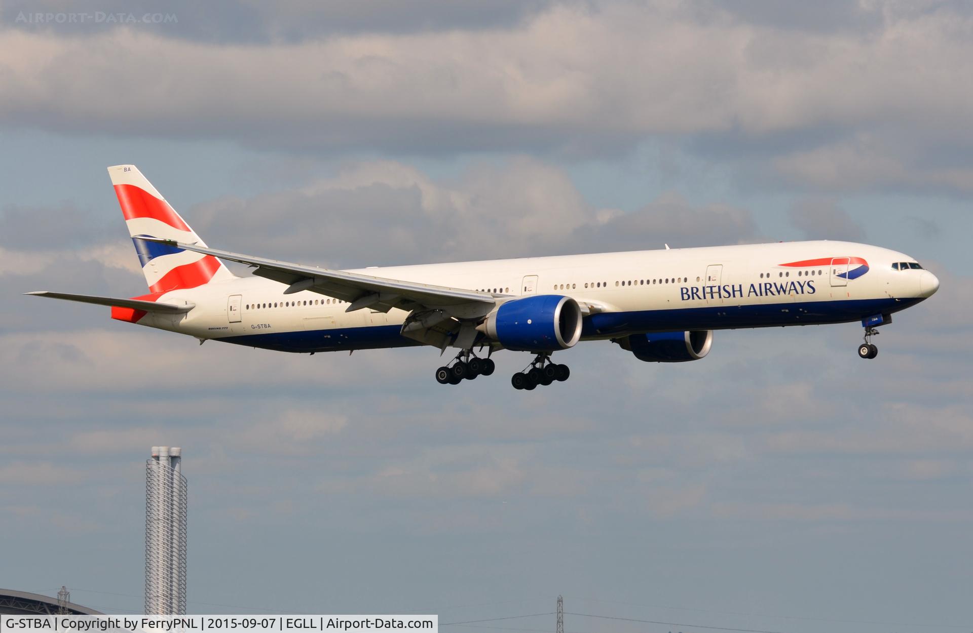 G-STBA, 2010 Boeing 777-336/ER C/N 40542, BA B773 landing in LHR