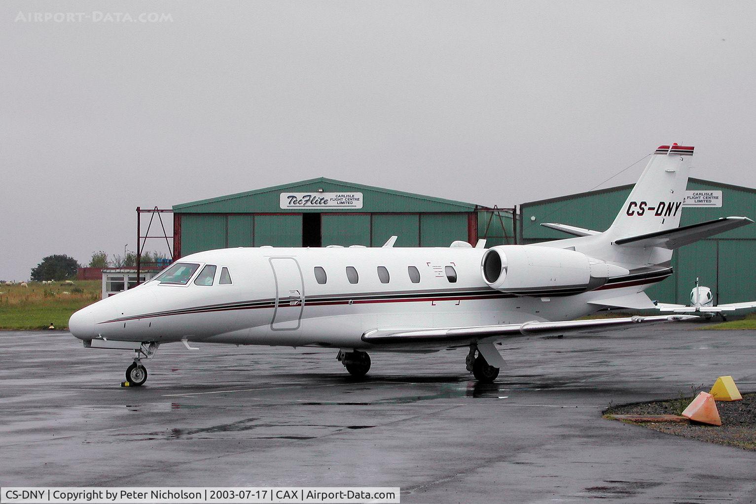 CS-DNY, 2001 Cessna 560XL Citation Excel C/N 560-5216, This Portuguese Cessna 560XL Citation Excel visited Carlisle in the Summer of 2003.