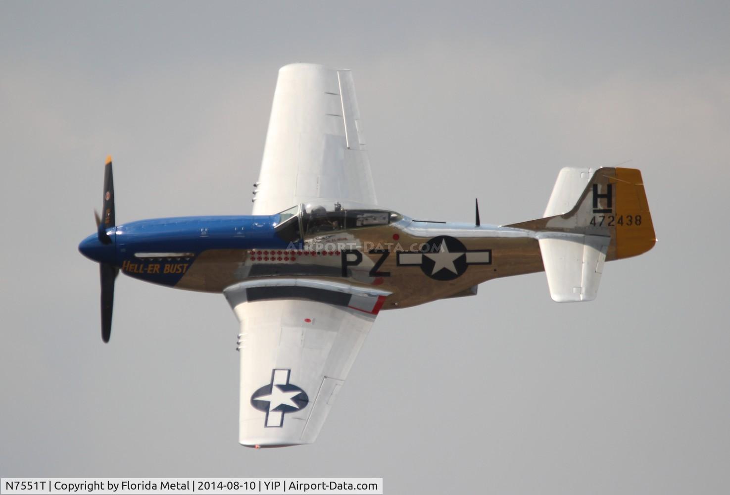 N7551T, 1944 North American P-51D Mustang C/N 122-38997, Hell Er Bust