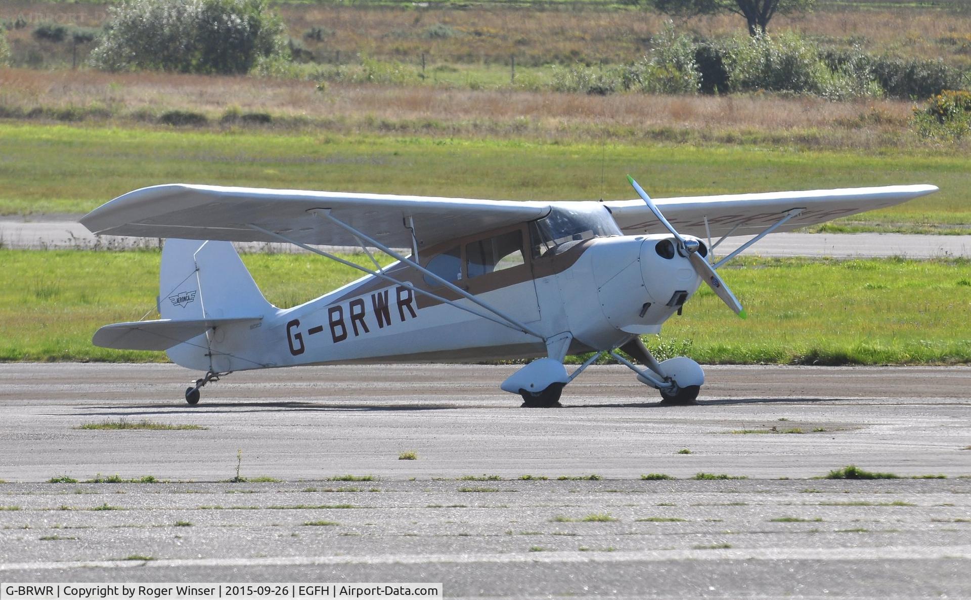 G-BRWR, 1946 Aeronca 11AC Chief Chief C/N 11AC-1319, Visiting classic Aeronca Chief.
