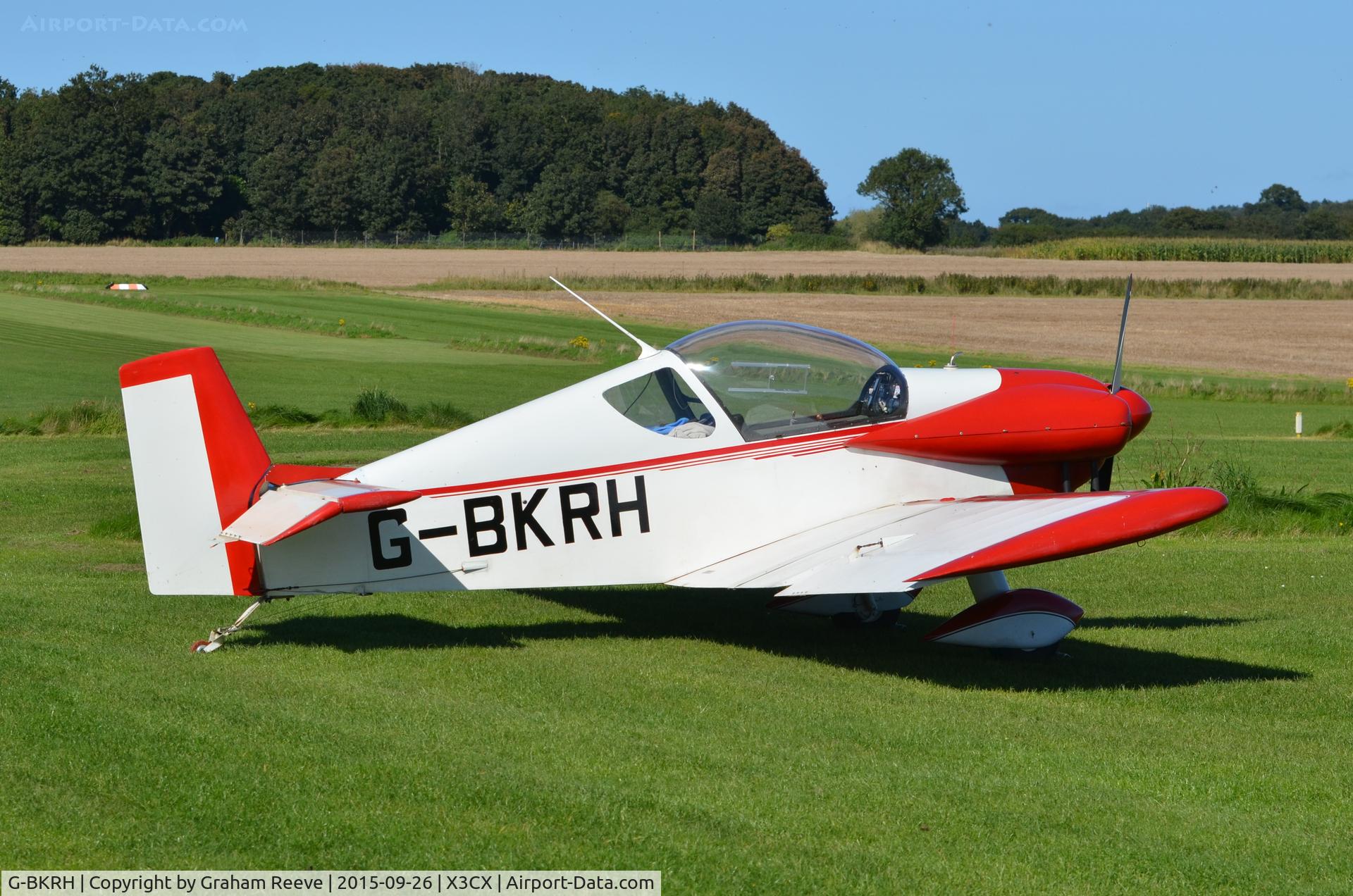 G-BKRH, 1988 Brugger MB-2 Colibri C/N PFA 043-10150, Parked at Northrepps.