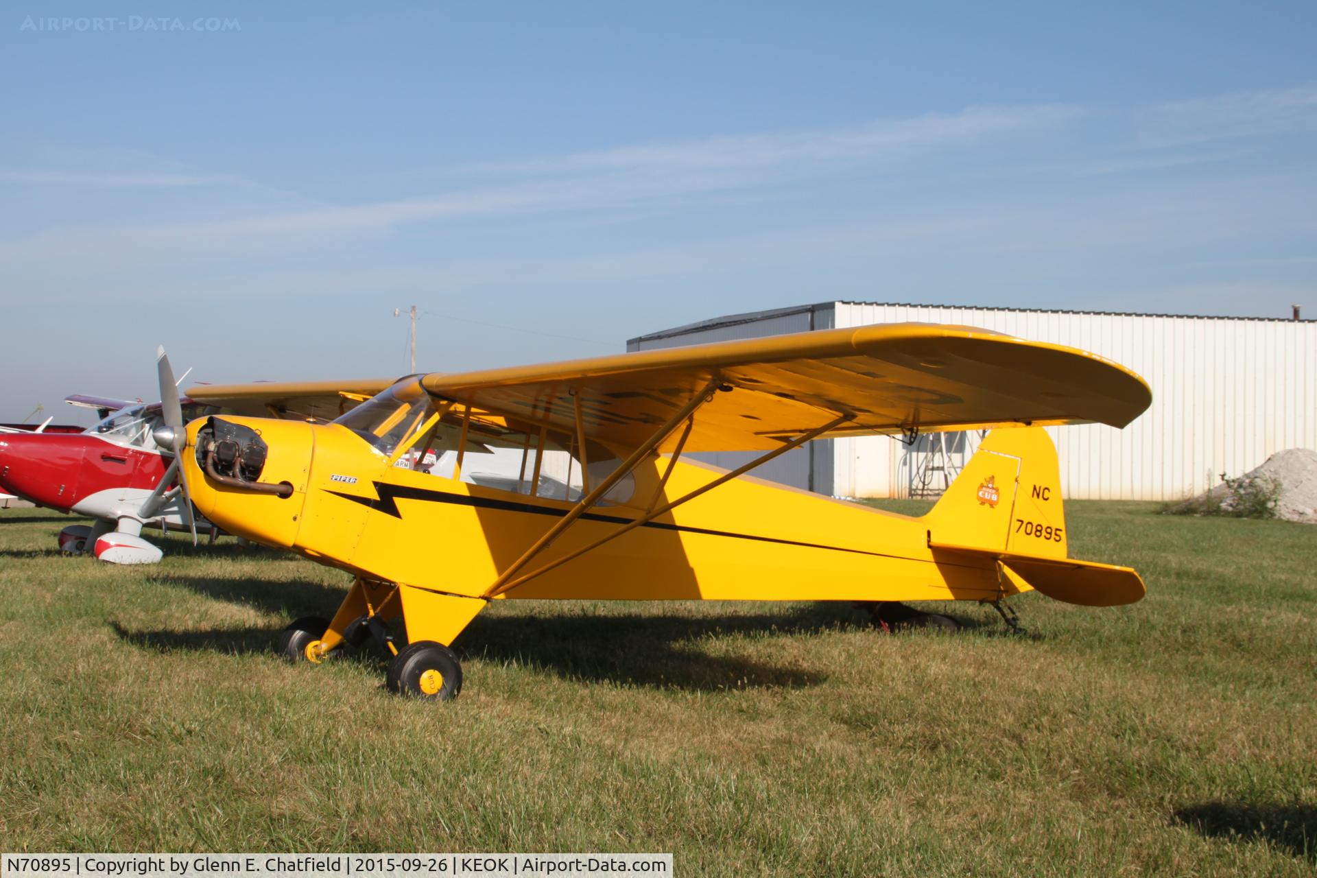 N70895, 1946 Piper J3C-65 Cub Cub C/N 17970, At the L-bird fly in
