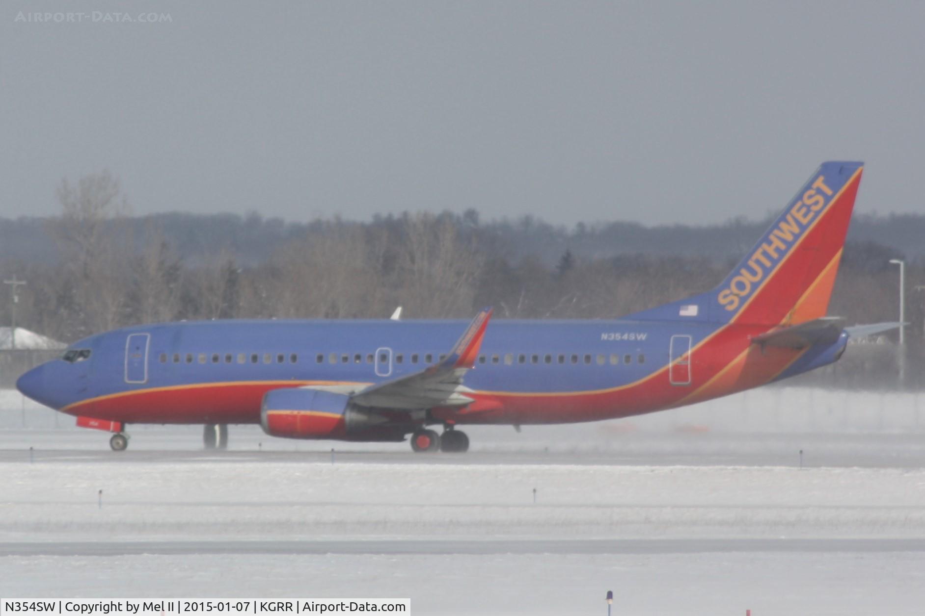 N354SW, 1991 Boeing 737-3H4 C/N 25219, Taxi From Landing RWY 26L