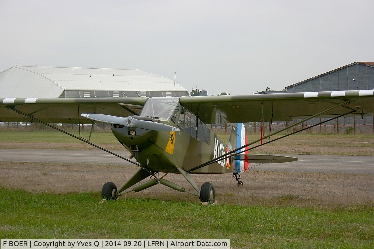 F-BOER, Piper PA-19 Super Cub C/N 181442, Piper PA-19 Super Cub, Static display, Rennes-St Jacques airport (LFRN-RNS) Air show 2014