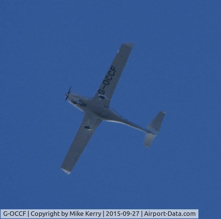 G-OCCF, 2006 Diamond DA-40D Diamond Star C/N D4.229, Flying over Seaford, East Sussex