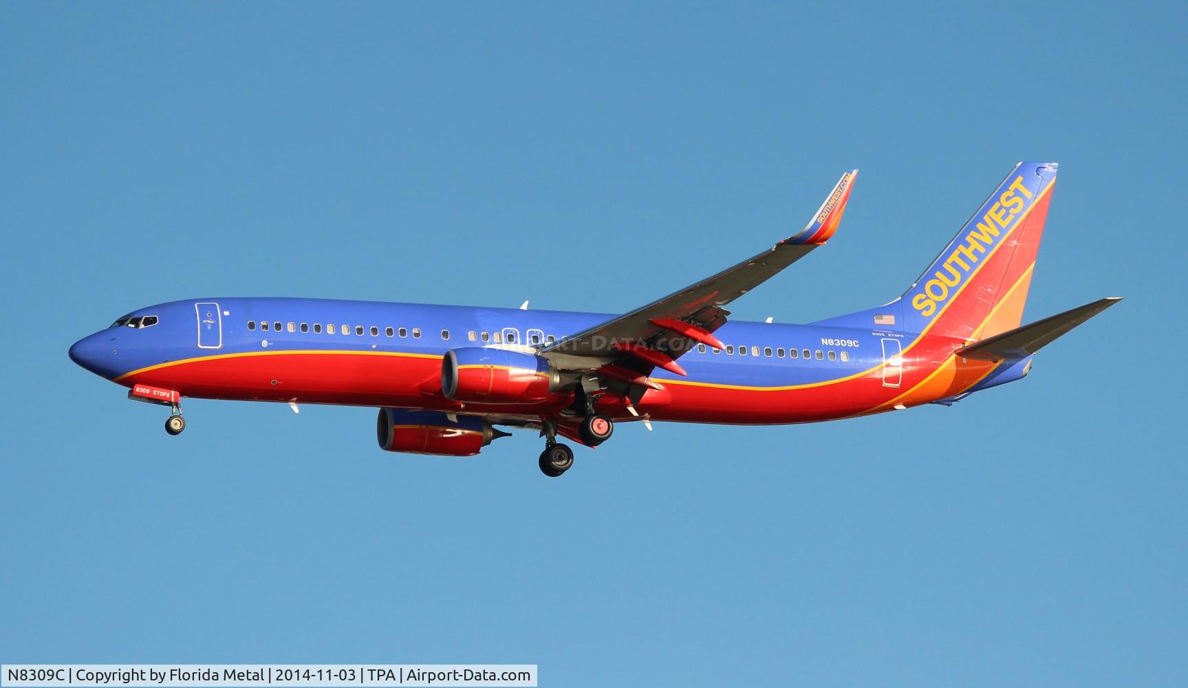 N8309C, 2012 Boeing 737-8H4 C/N 36985, Southwest