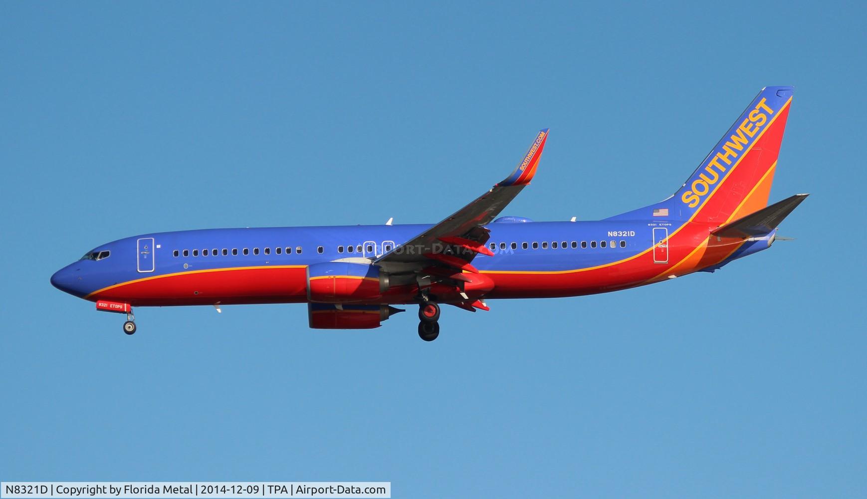 N8321D, 2012 Boeing 737-8H4 C/N 36687, Southwest